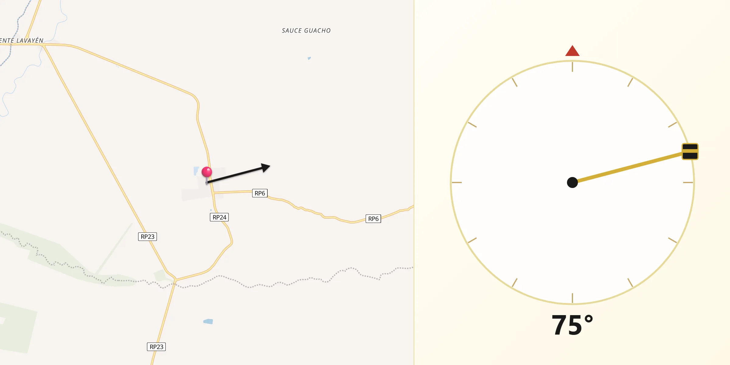 Dirección de la Qibla desde Santa Clara