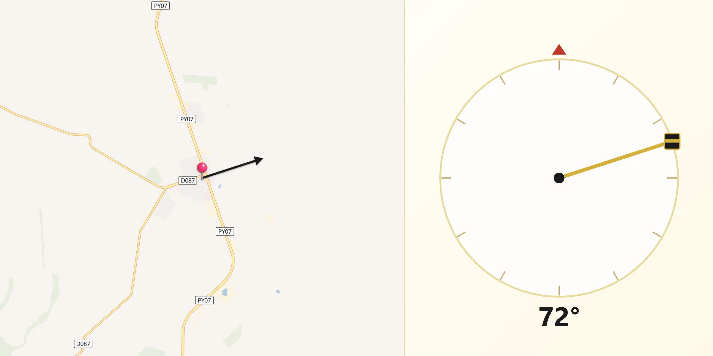 Dirección de la Qibla desde Nueva Esperanza