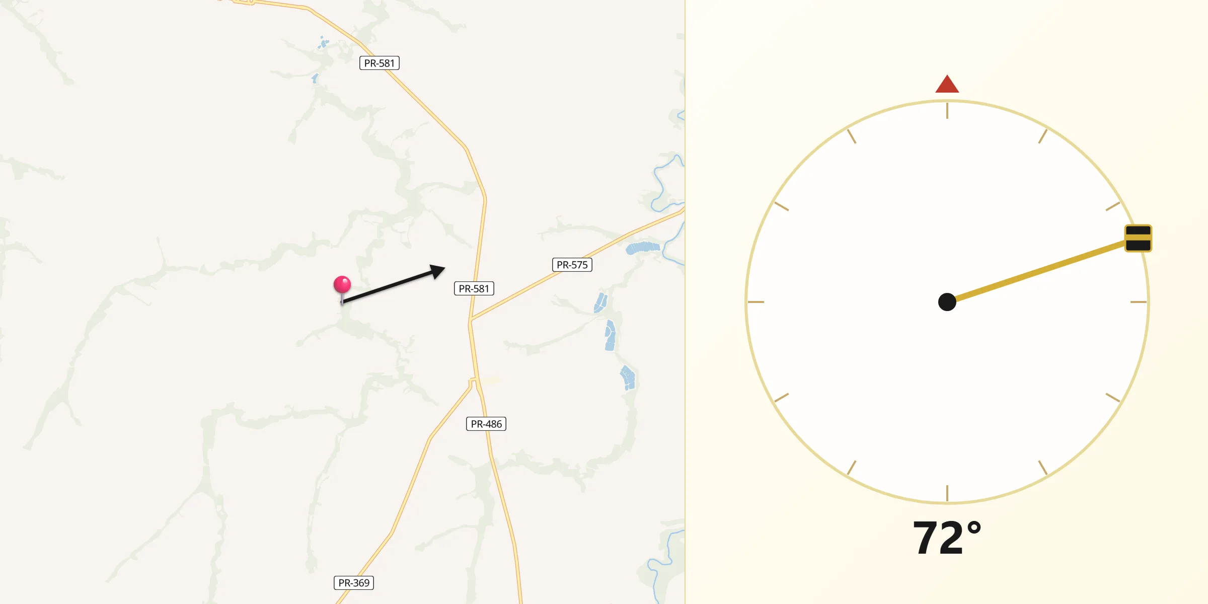 Direção da Qibla a partir de Tupãssi