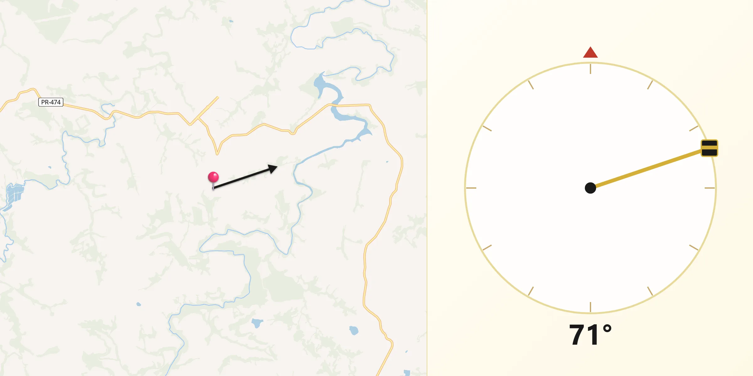 Direção da Qibla a partir de Anahy