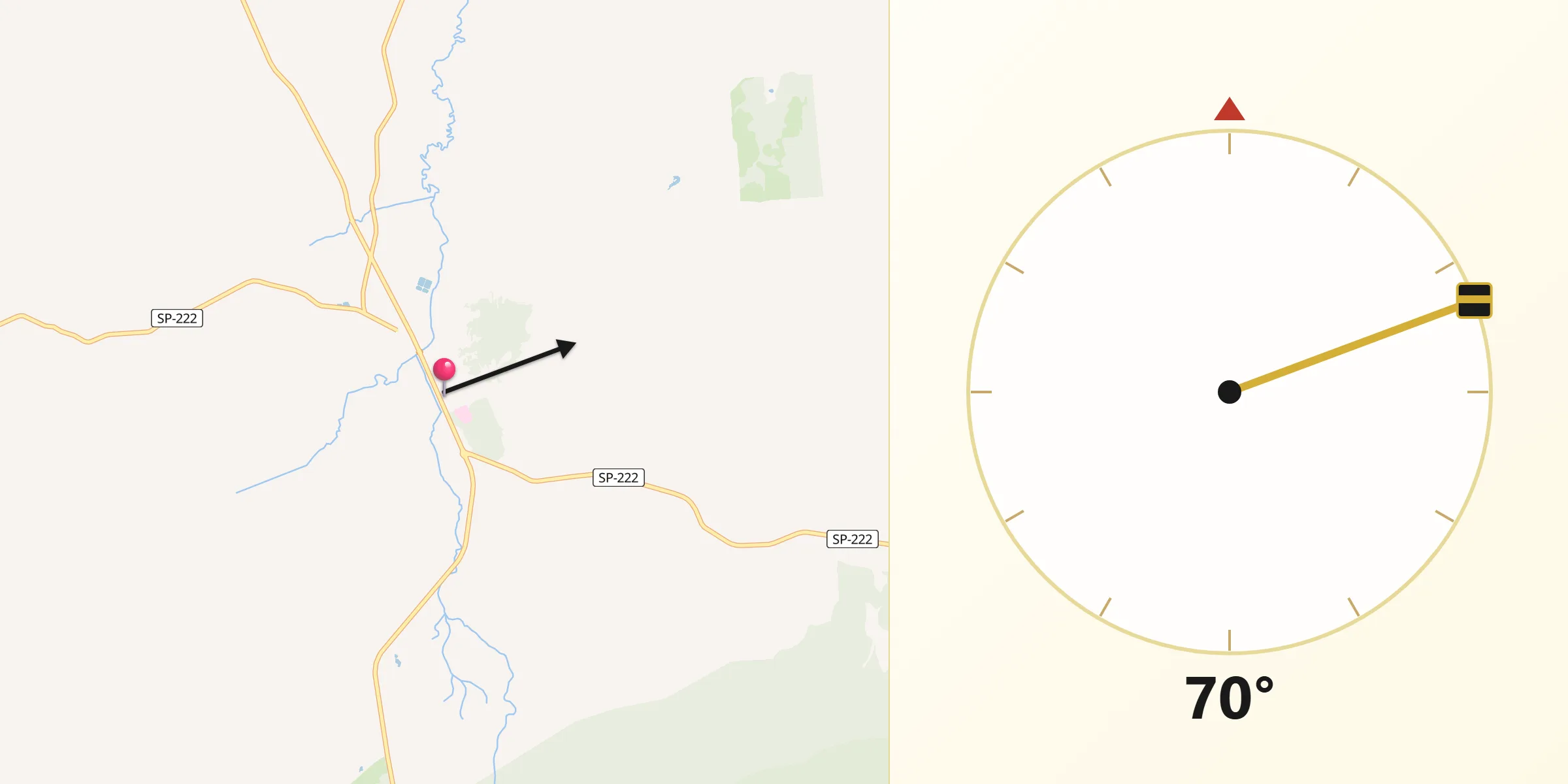 Direção da Qibla a partir de Pariquera Açu