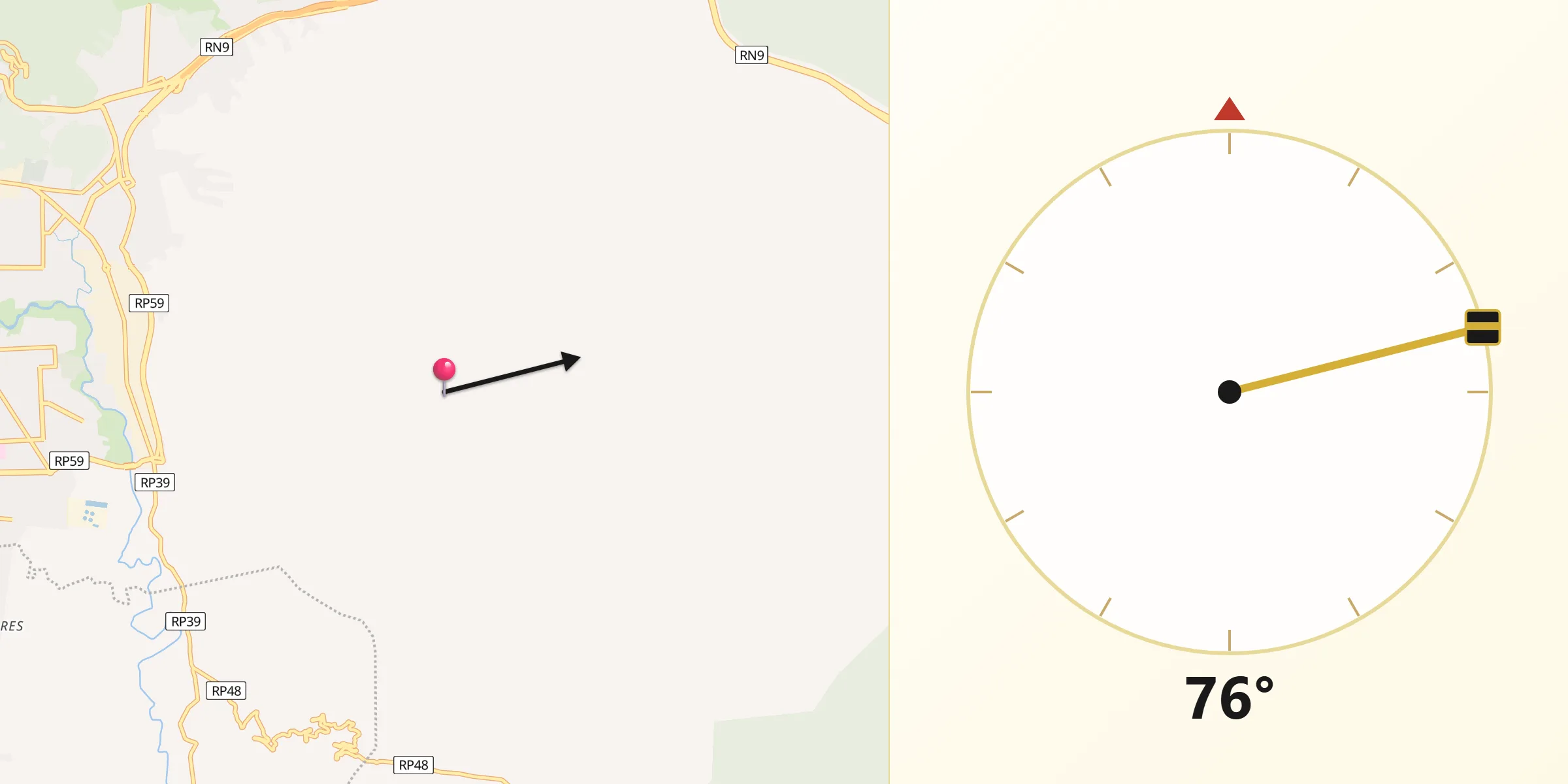 Dirección de la Qibla desde Departamento Capital