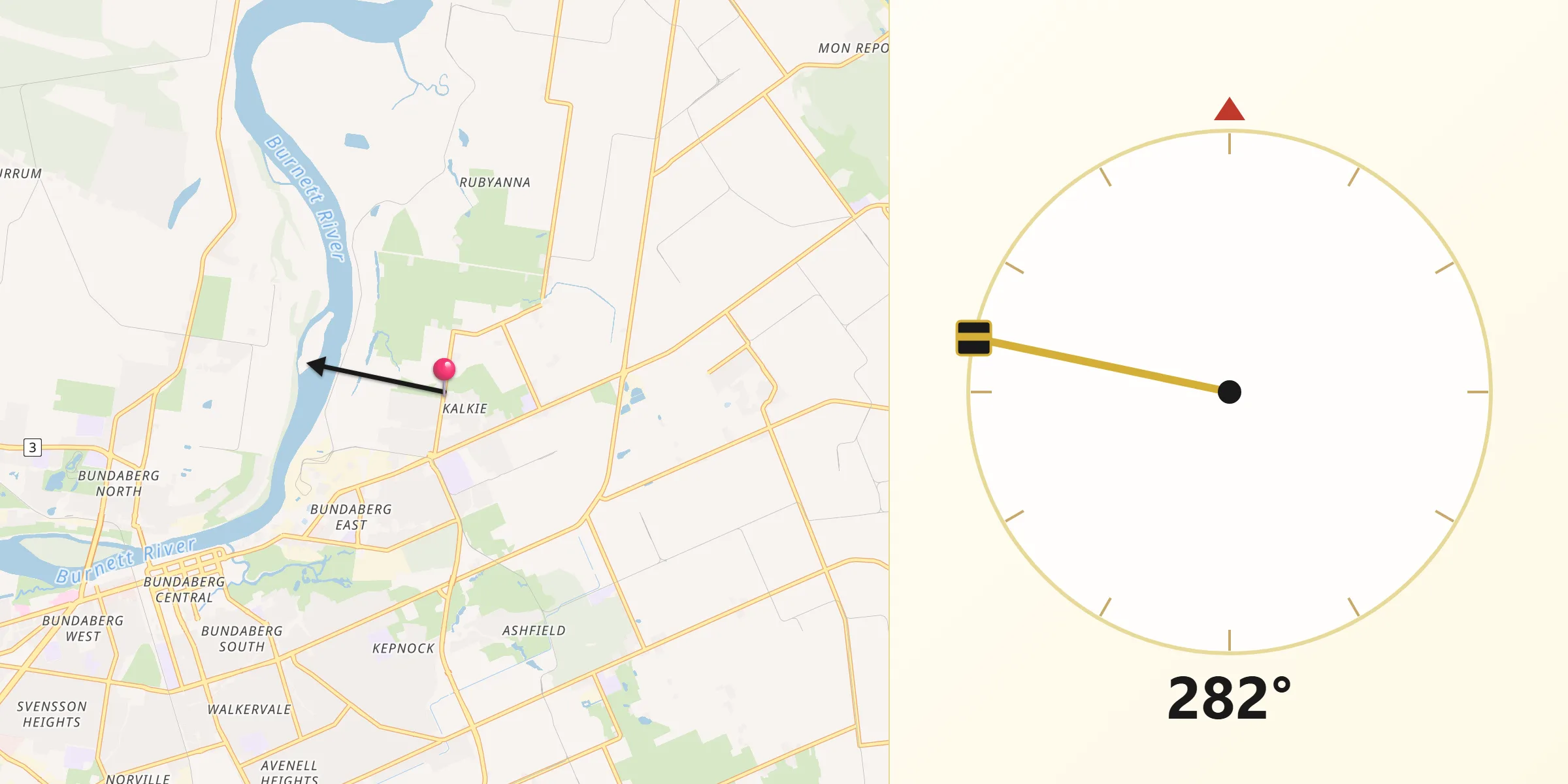 Qibla Direction from Kalkie