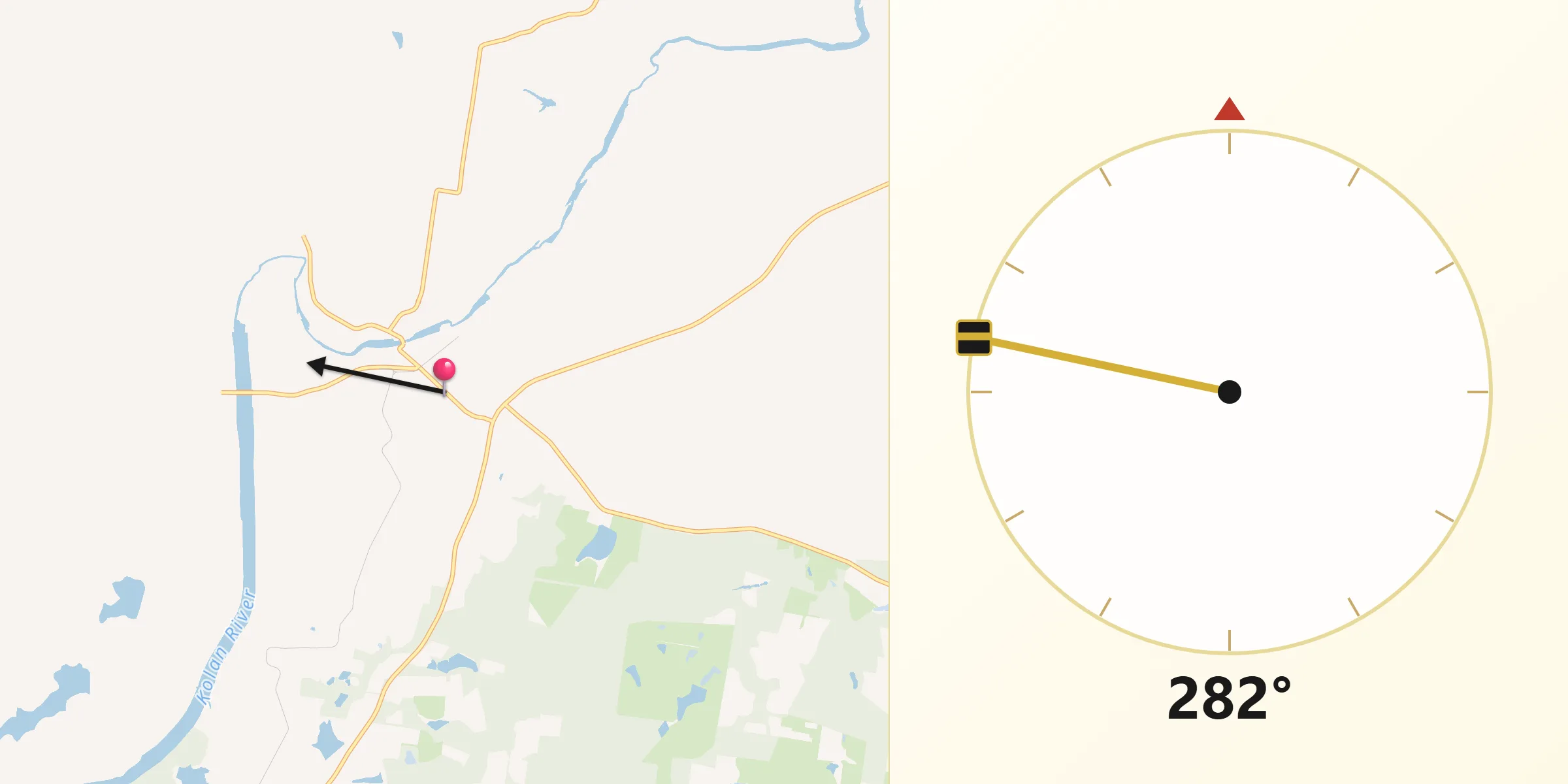 Qibla Direction from Bucca