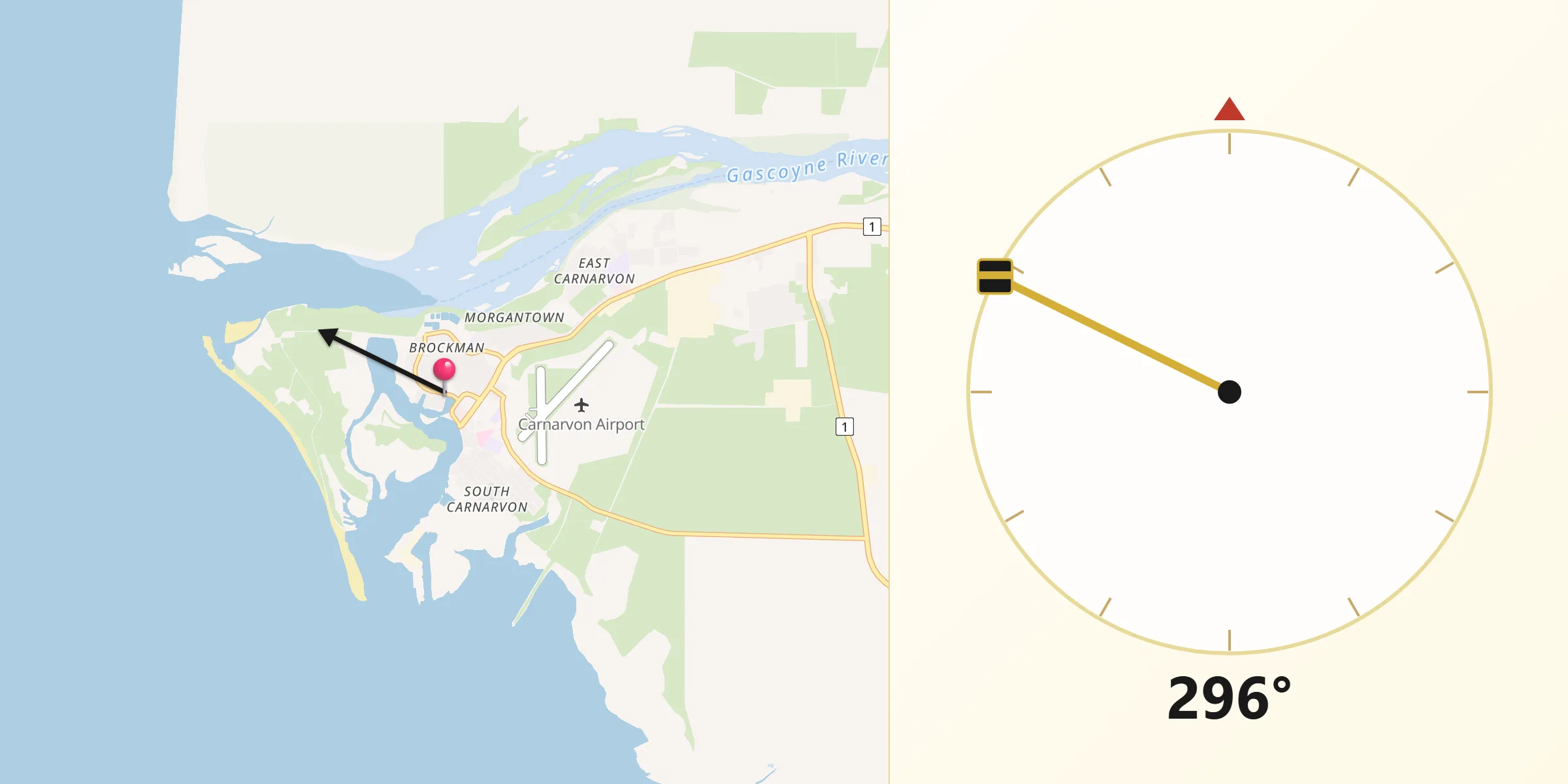 Qibla Direction from Brockman