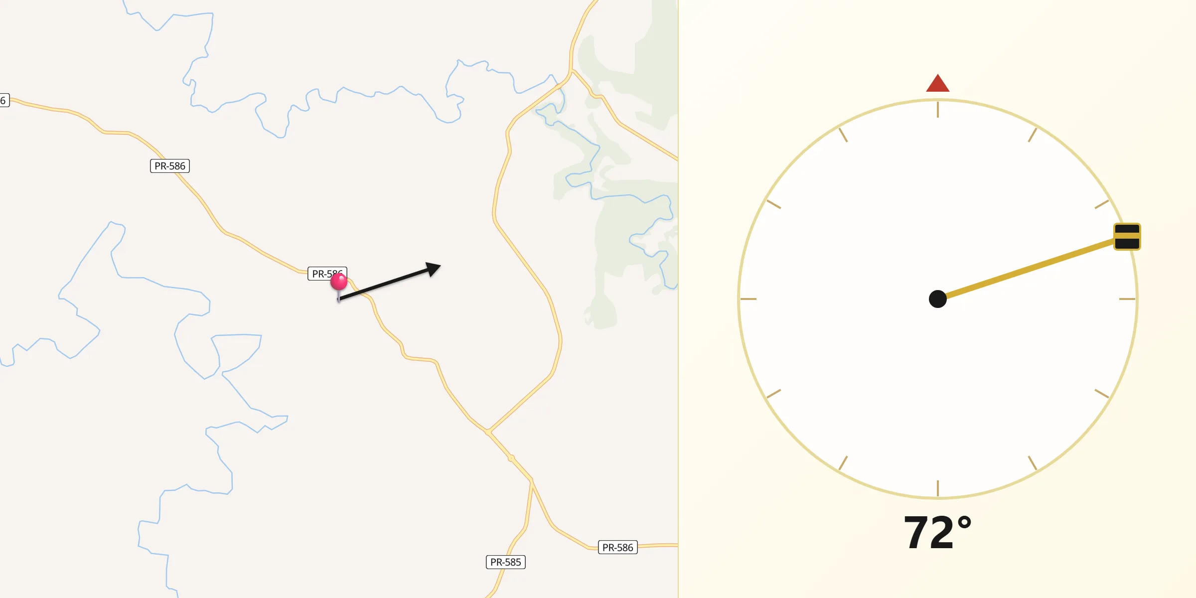 Direção da Qibla a partir de São Pedro do Iguaçu