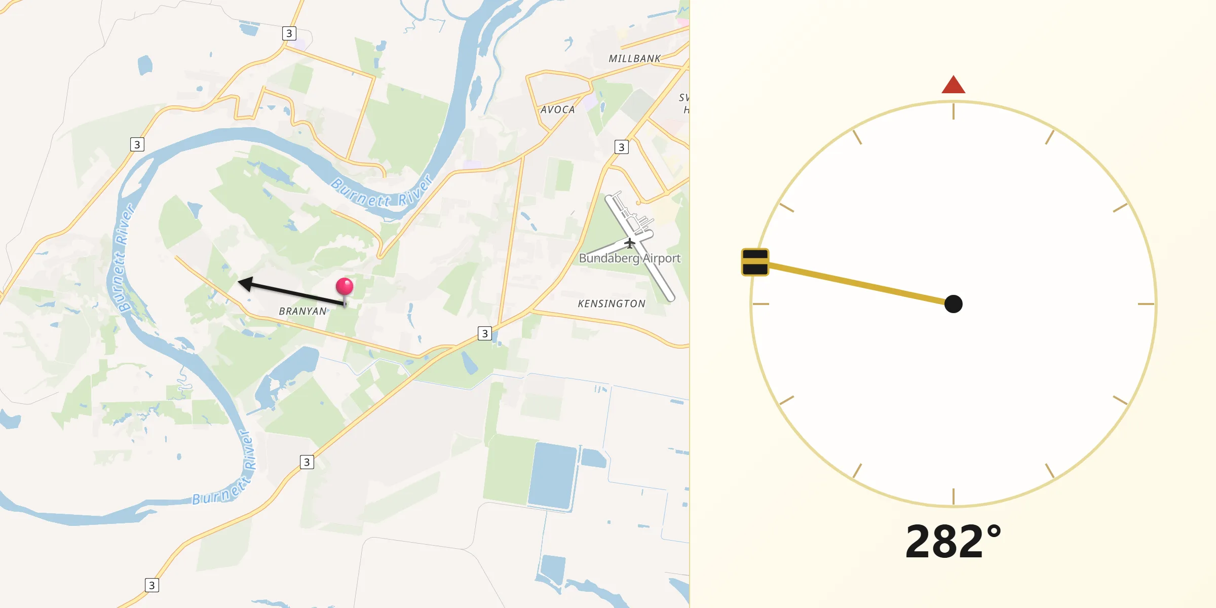 Qibla Direction from Branyan