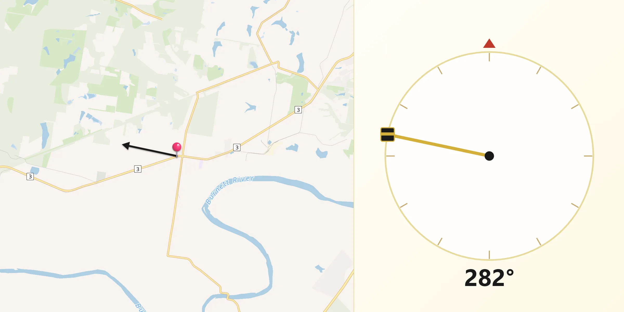 Qibla Direction from South Kolan