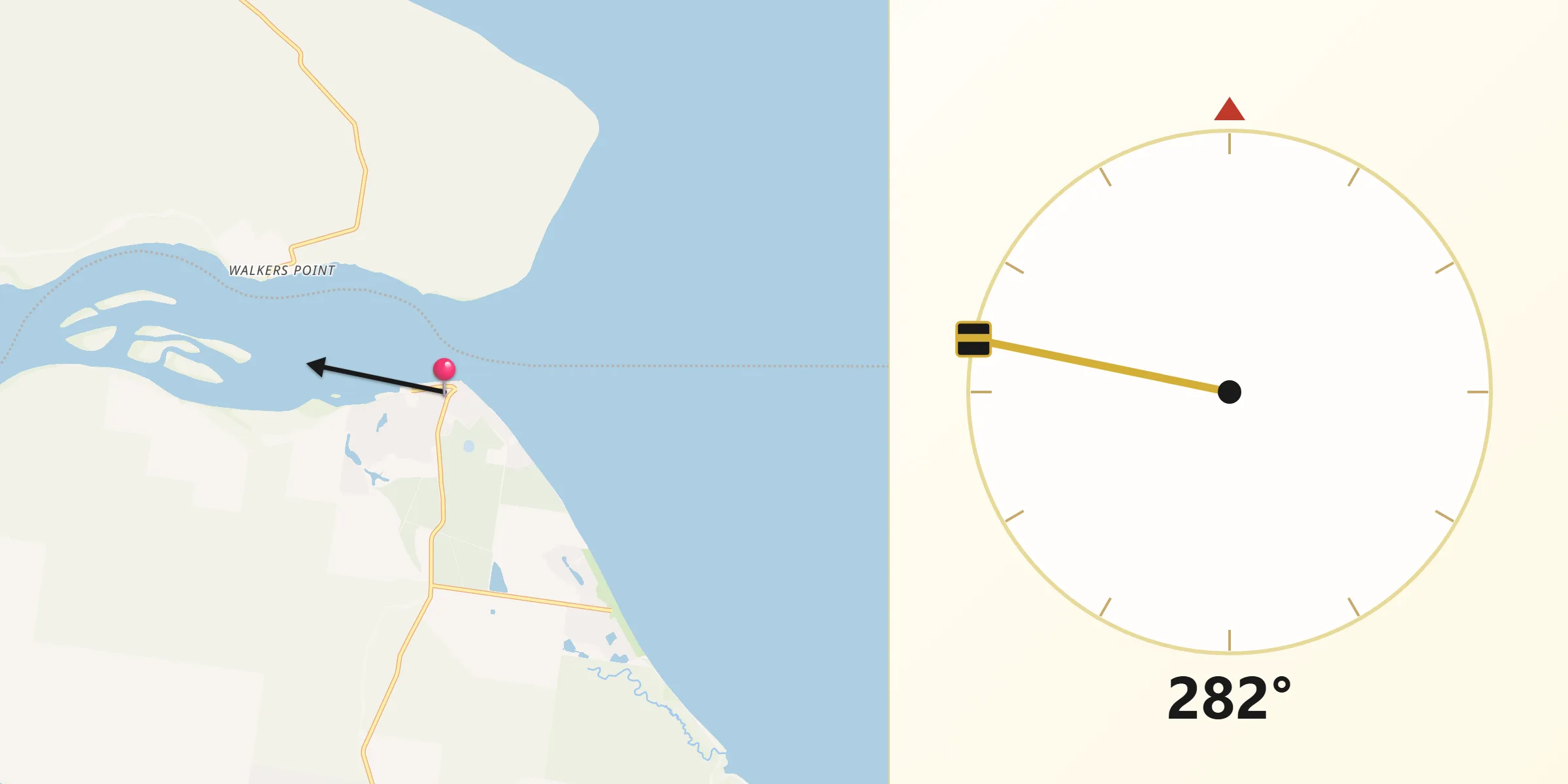 Qibla Direction from Burrum Heads