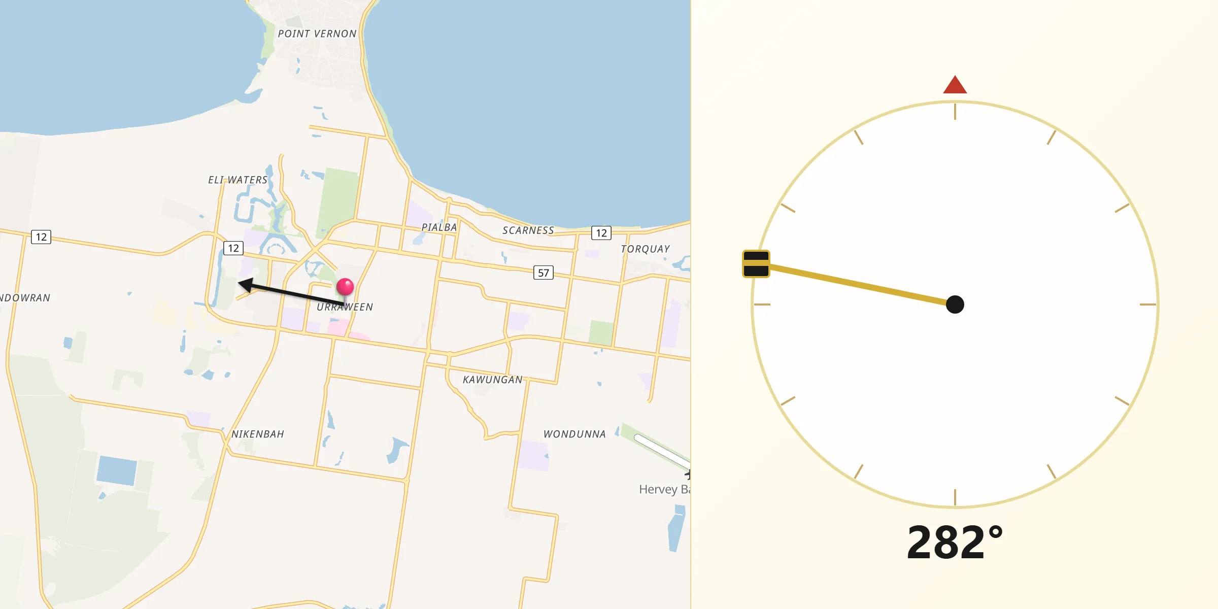 Qibla Direction from Urraween