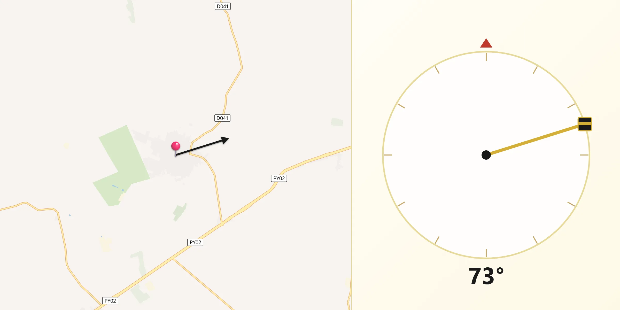 Dirección de la Qibla desde Doctor Juan Manuel Frutos