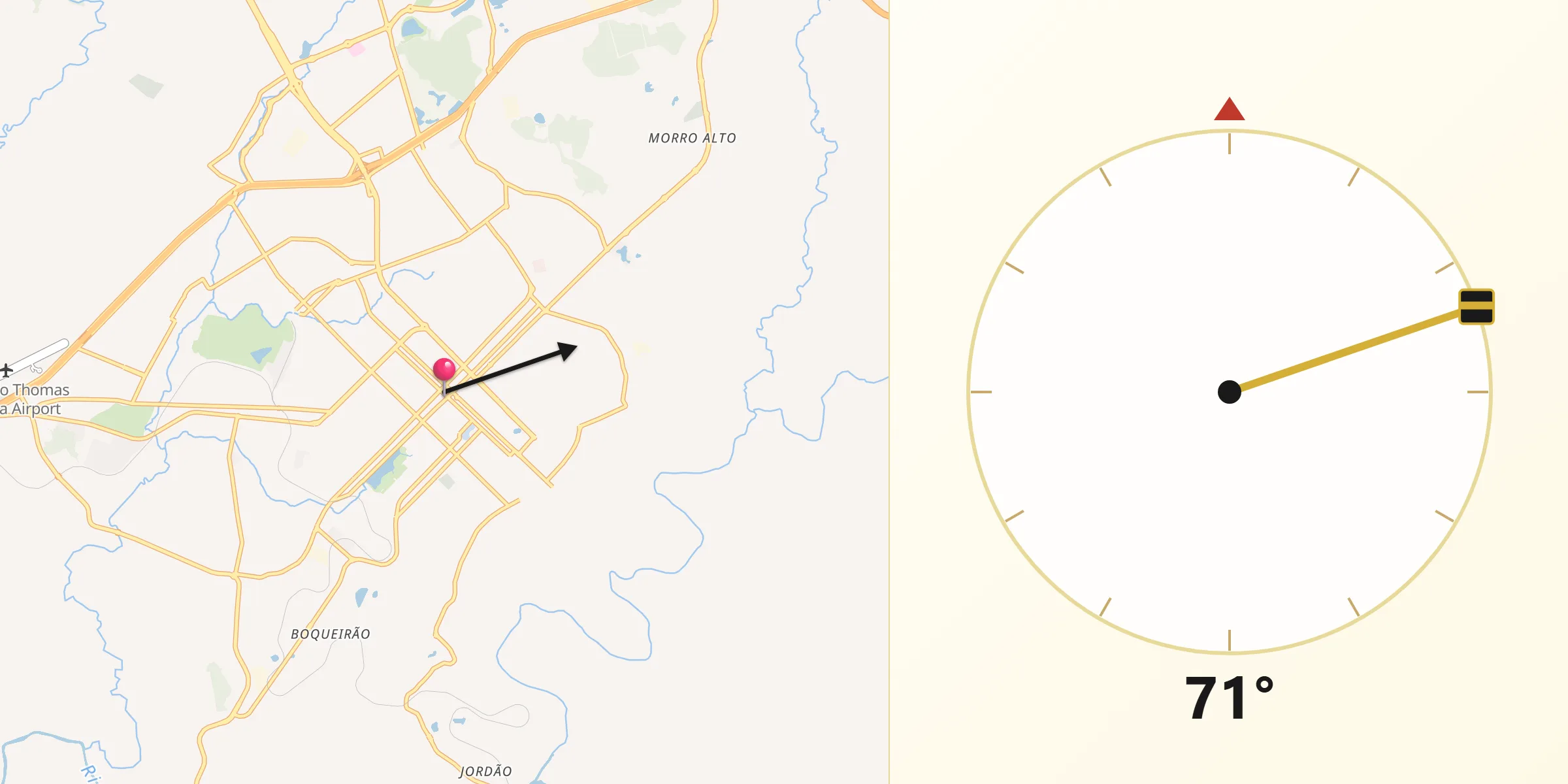 Direção da Qibla a partir de Guarapuava