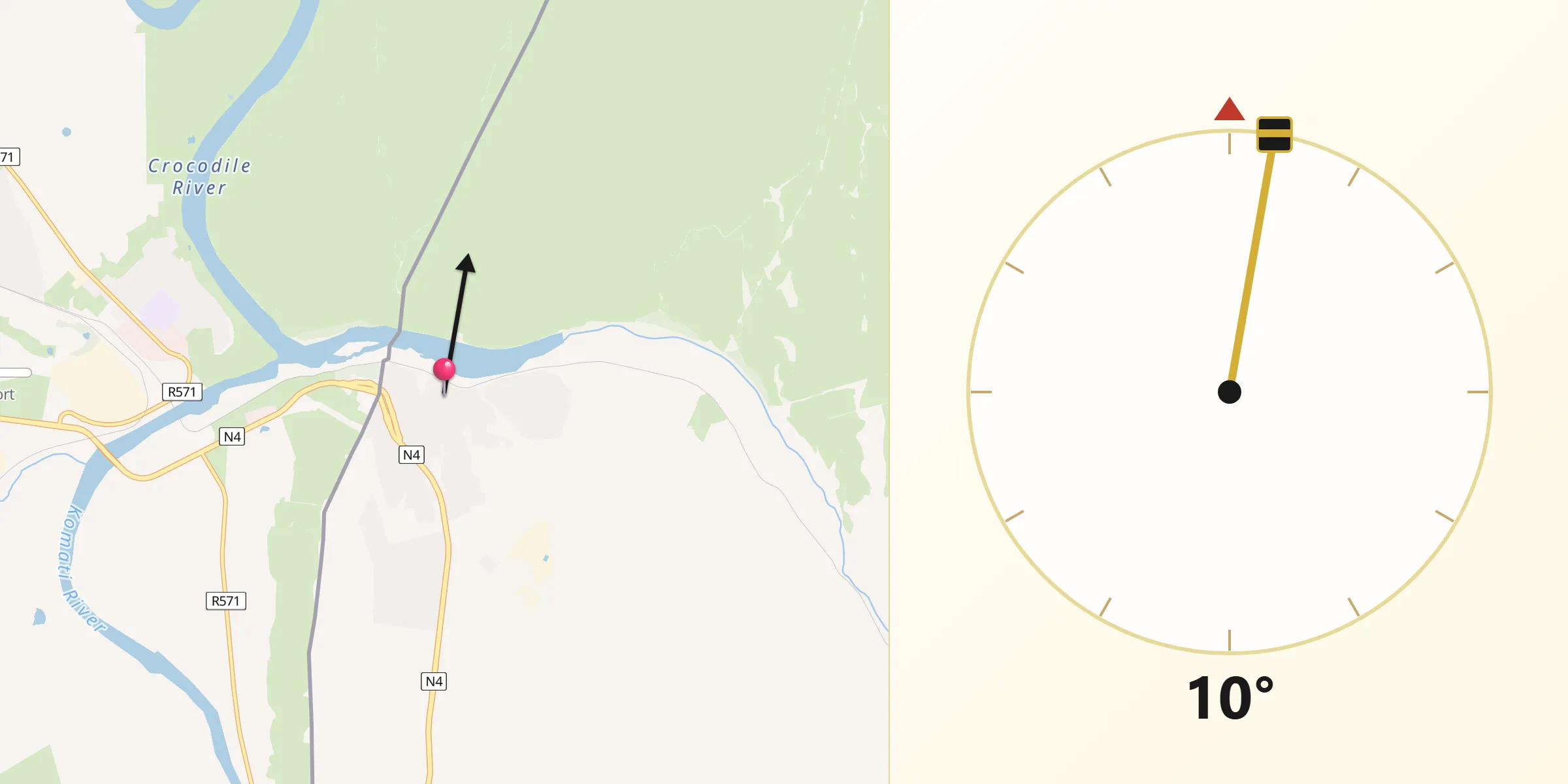 Direção da Qibla a partir de Ressano Garcia