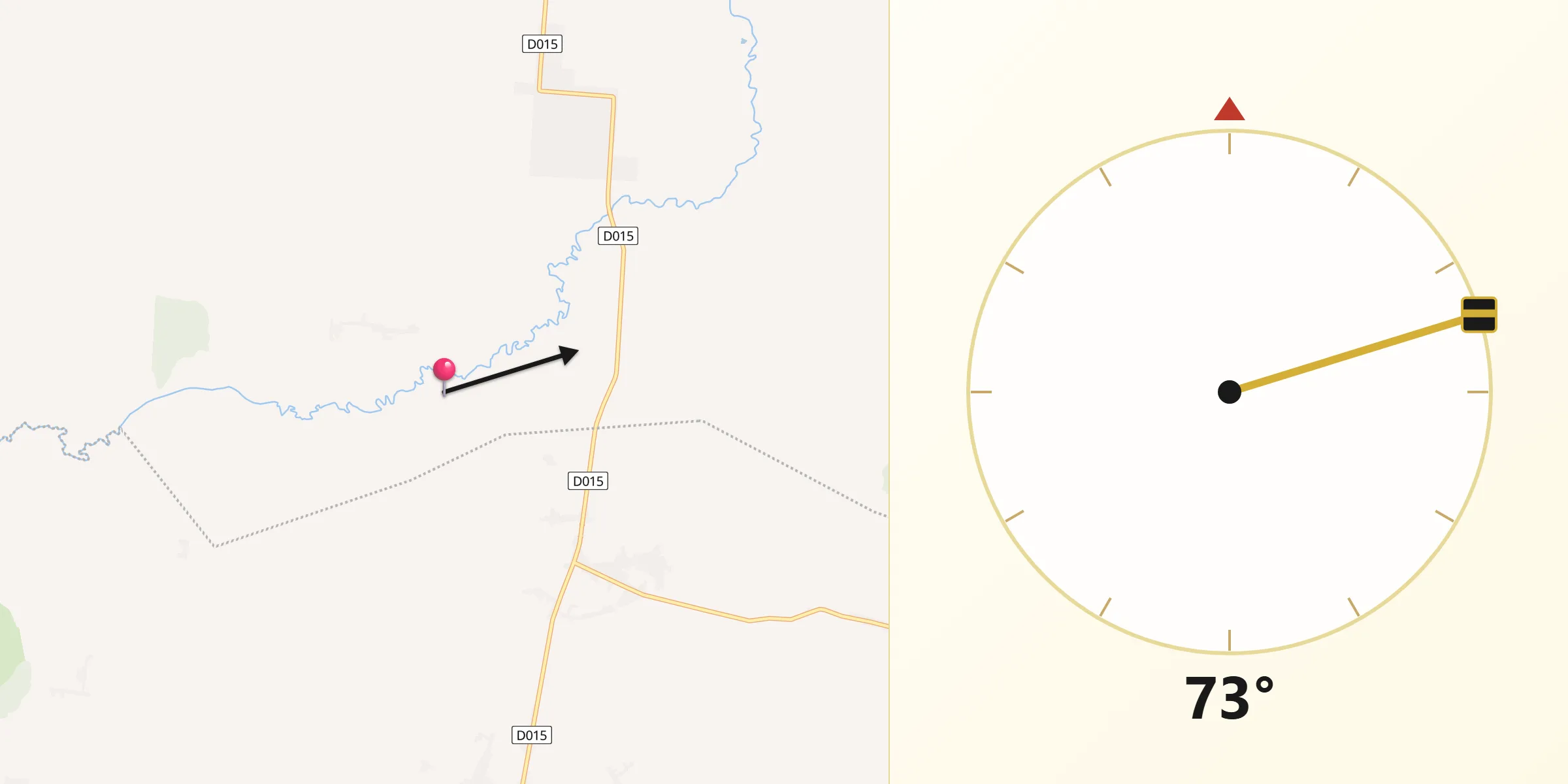 Dirección de la Qibla desde Colonia Mauricio José Troche