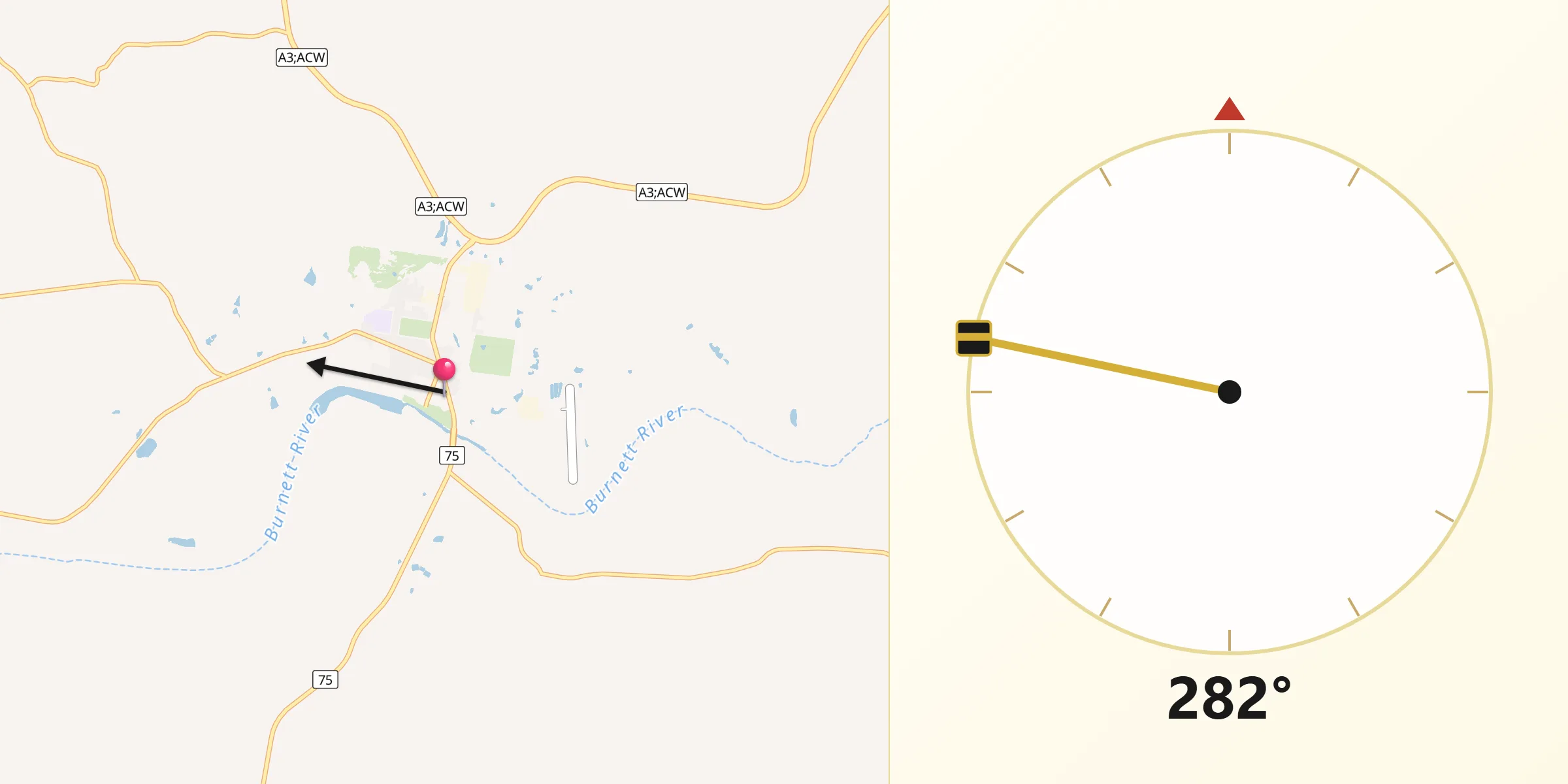 Qibla Direction from Mundubbera