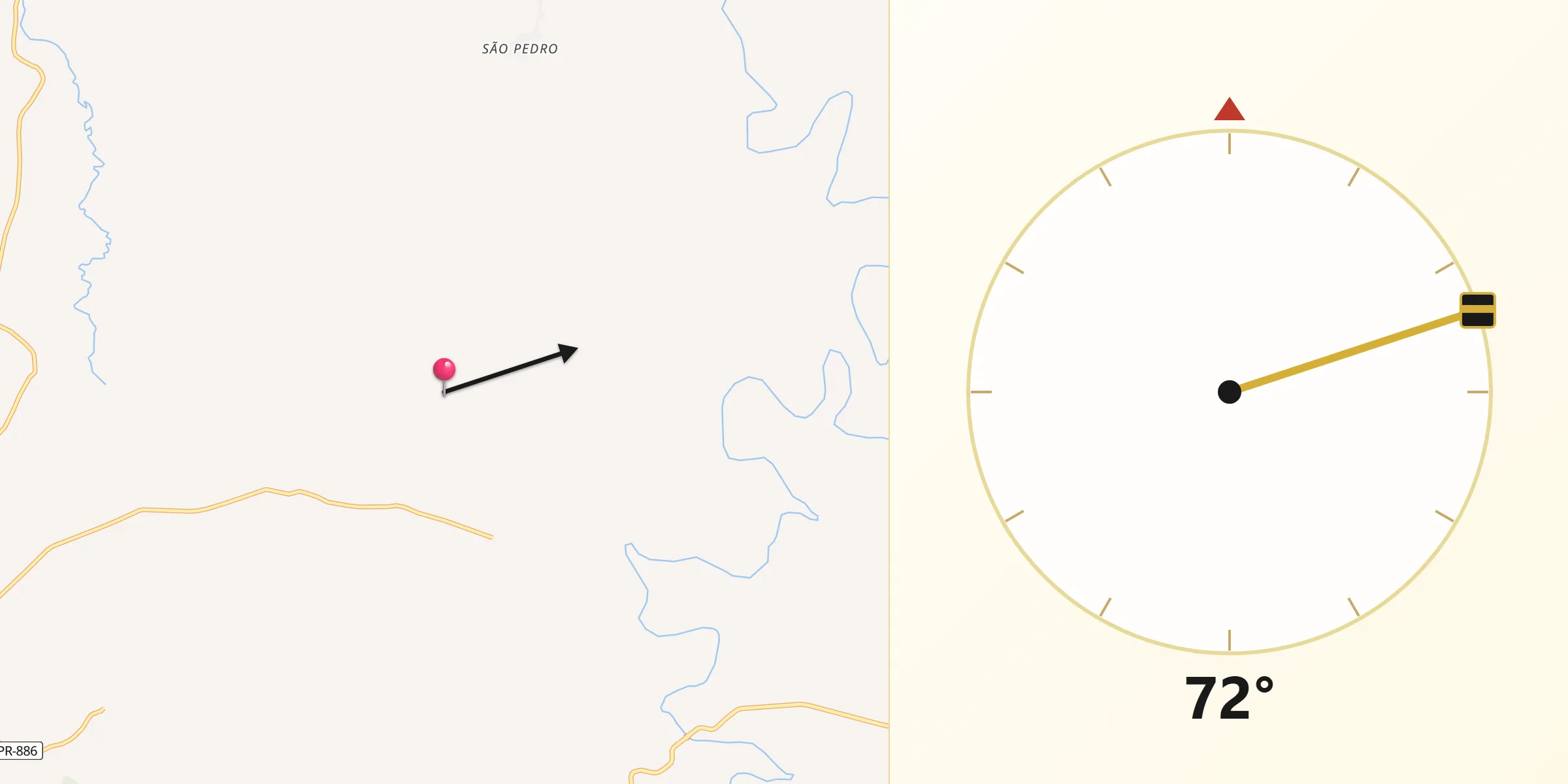 Direção da Qibla a partir de Santa Izabel do Oeste