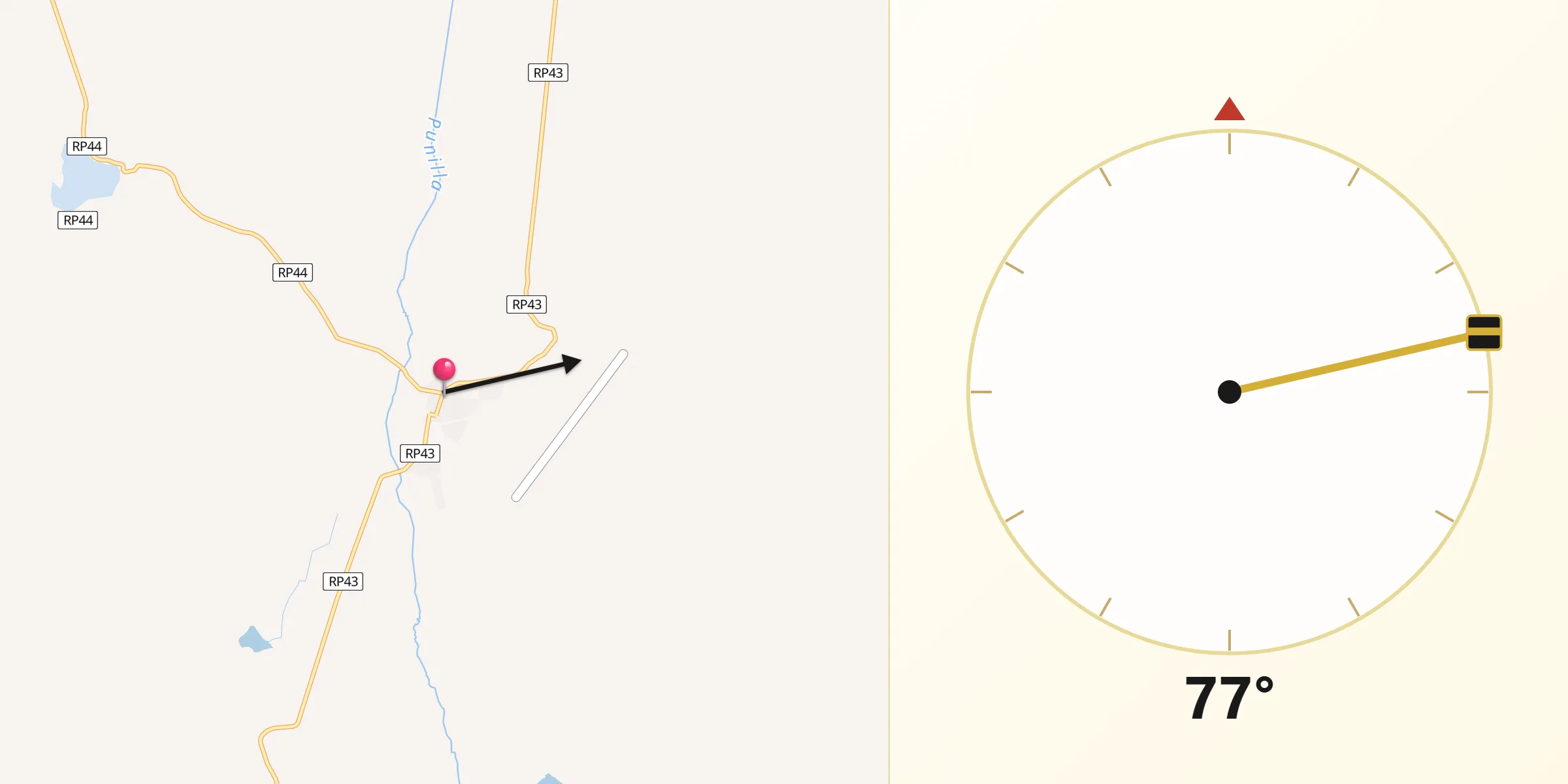 Dirección de la Qibla desde Antofagasta de la Sierra
