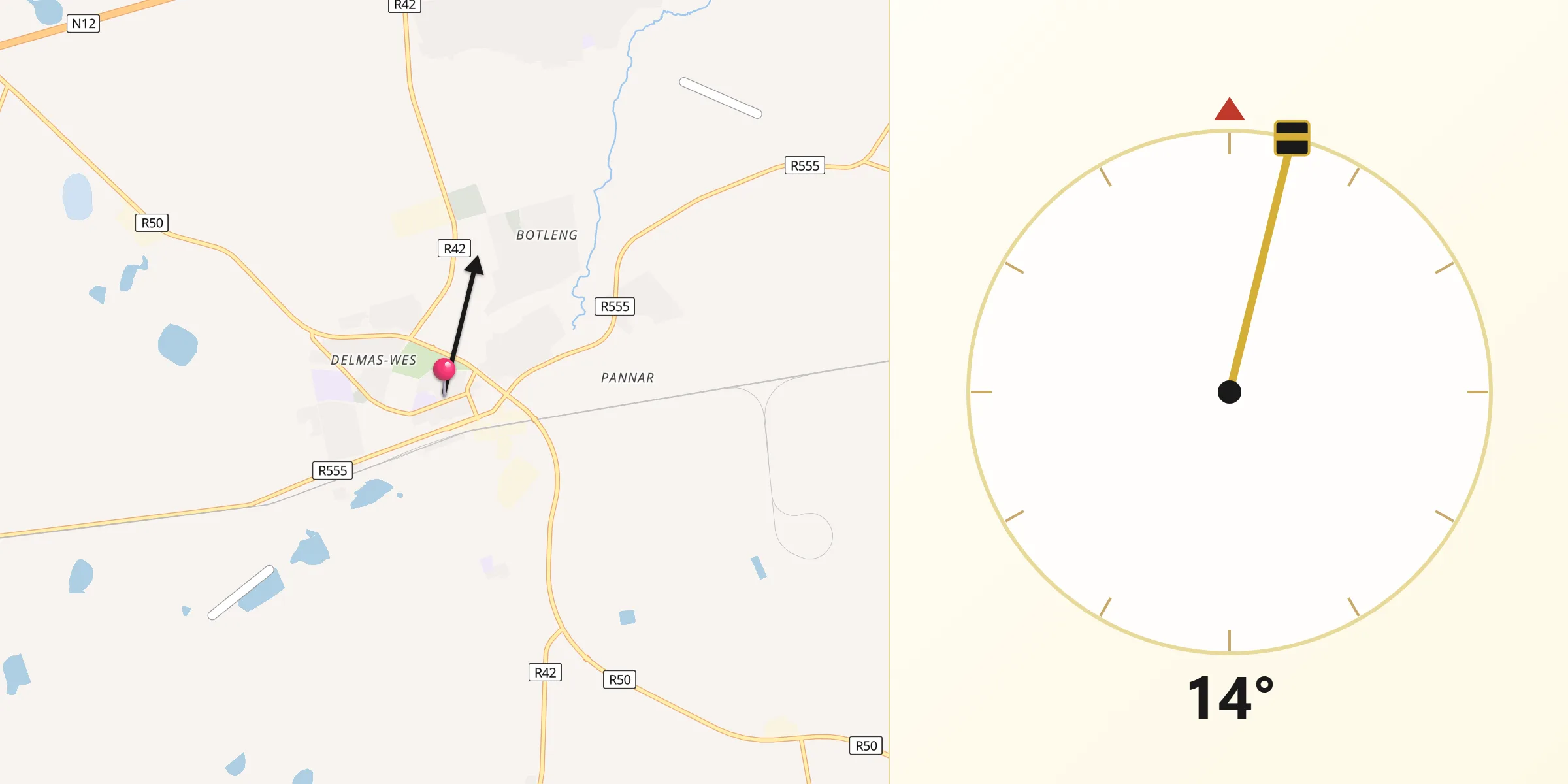 Qibla Direction from Delmas