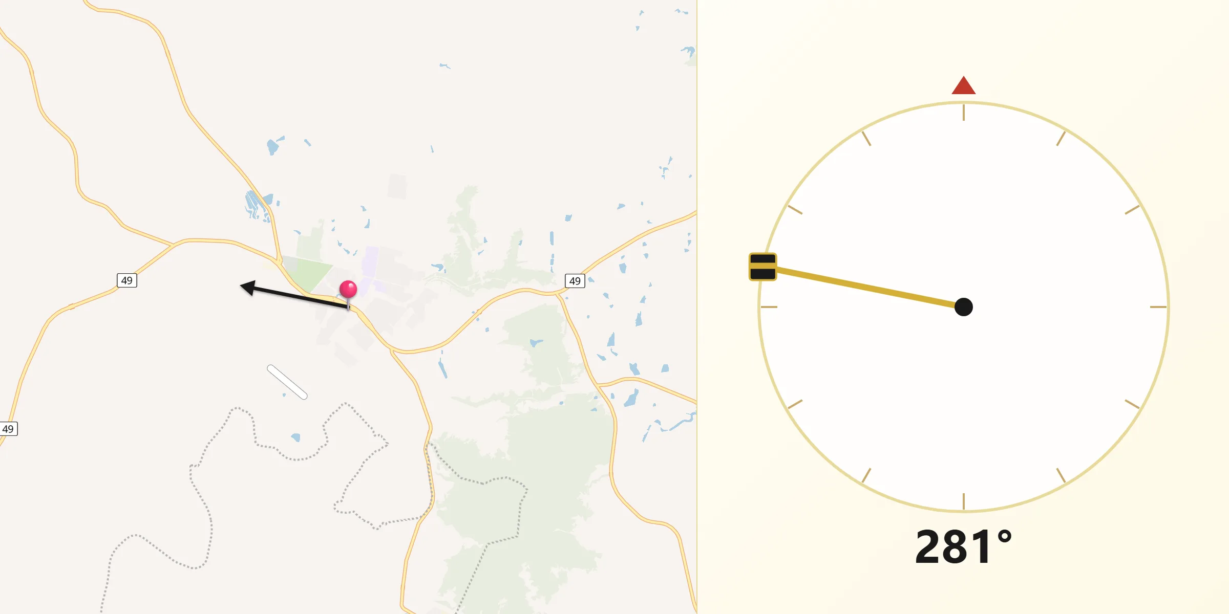 Qibla Direction from Murgon