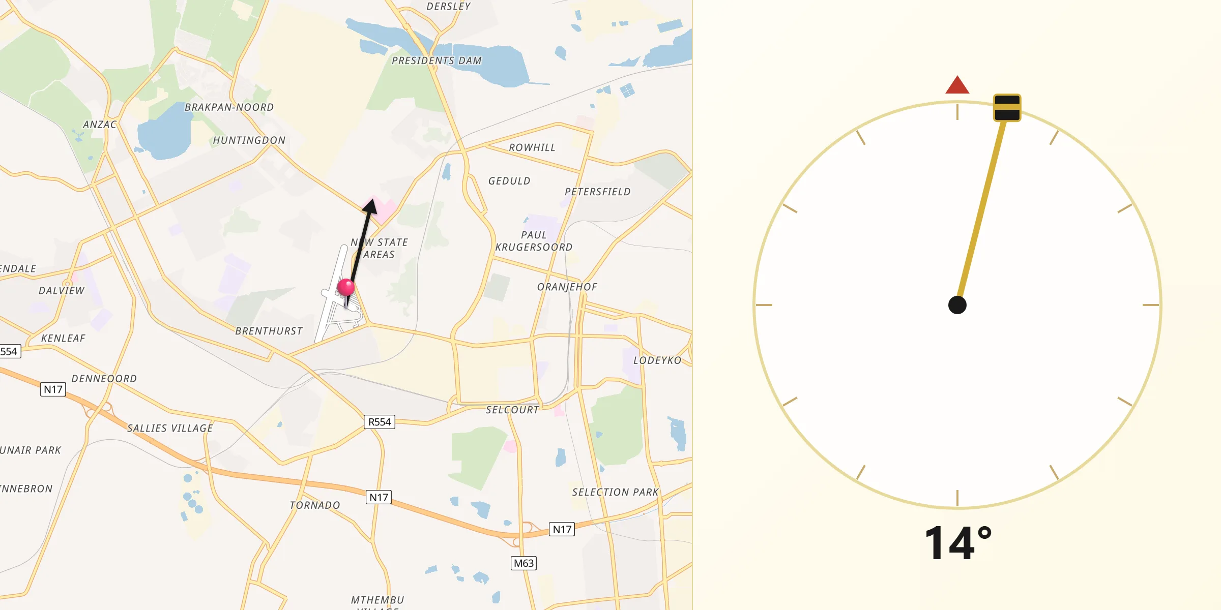 Qibla Direction from Springs
