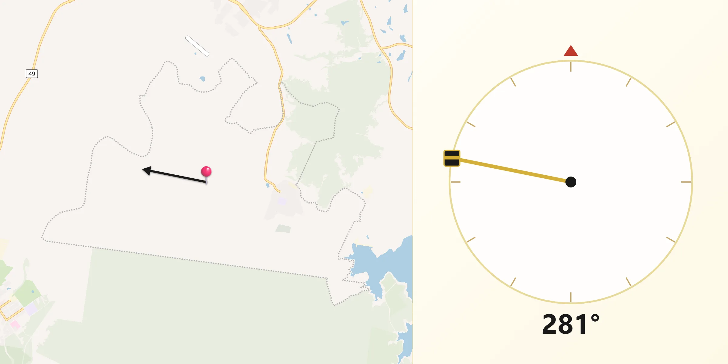 Qibla Direction from Cherbourg