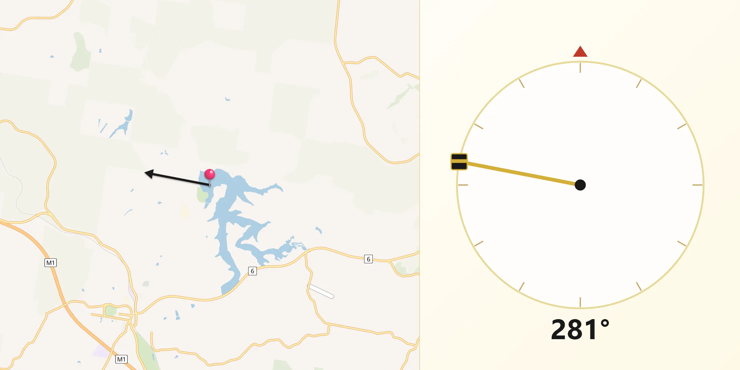 Qibla Direction from Lake Macdonald
