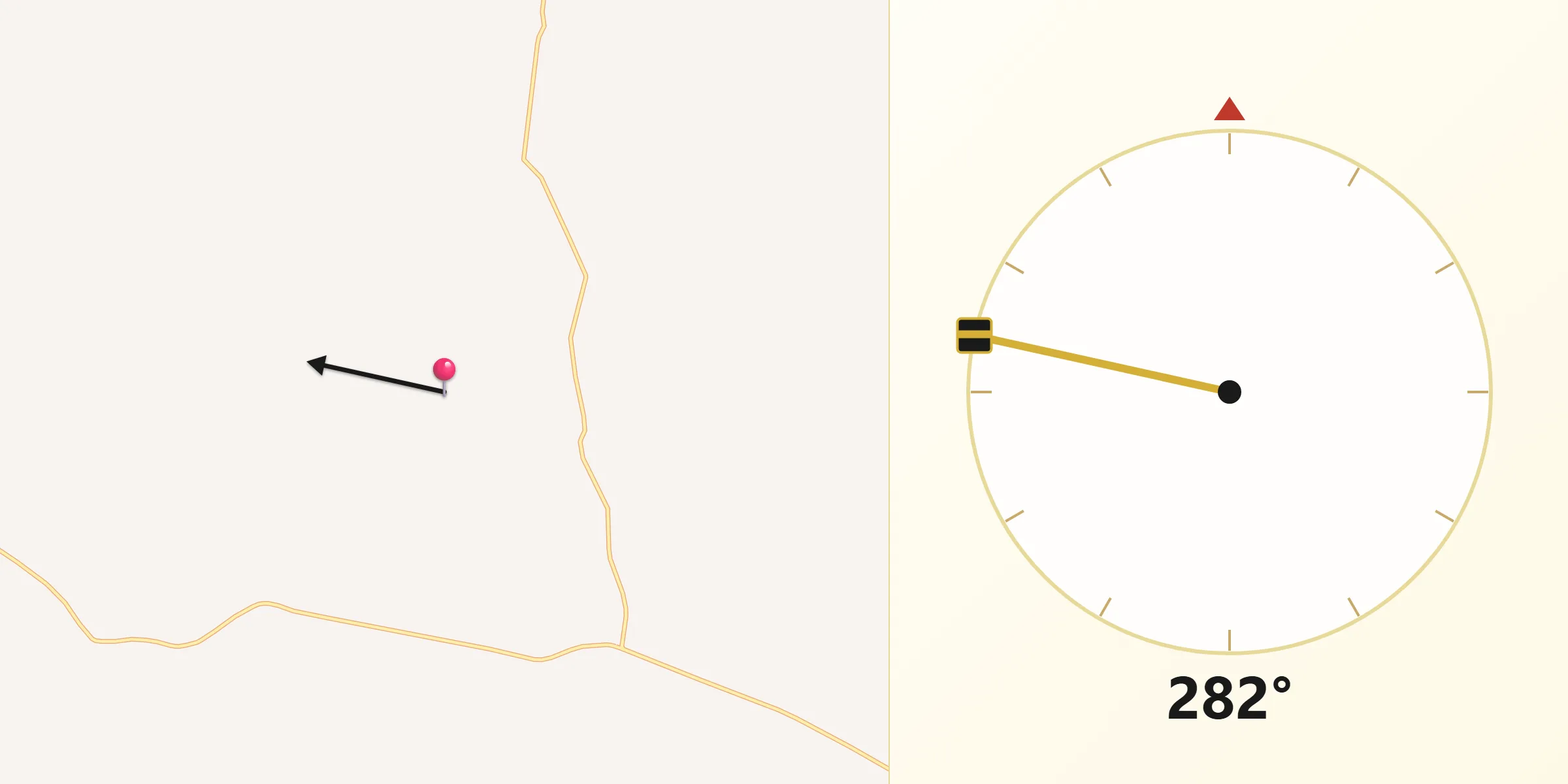 Qibla Direction from Maranoa