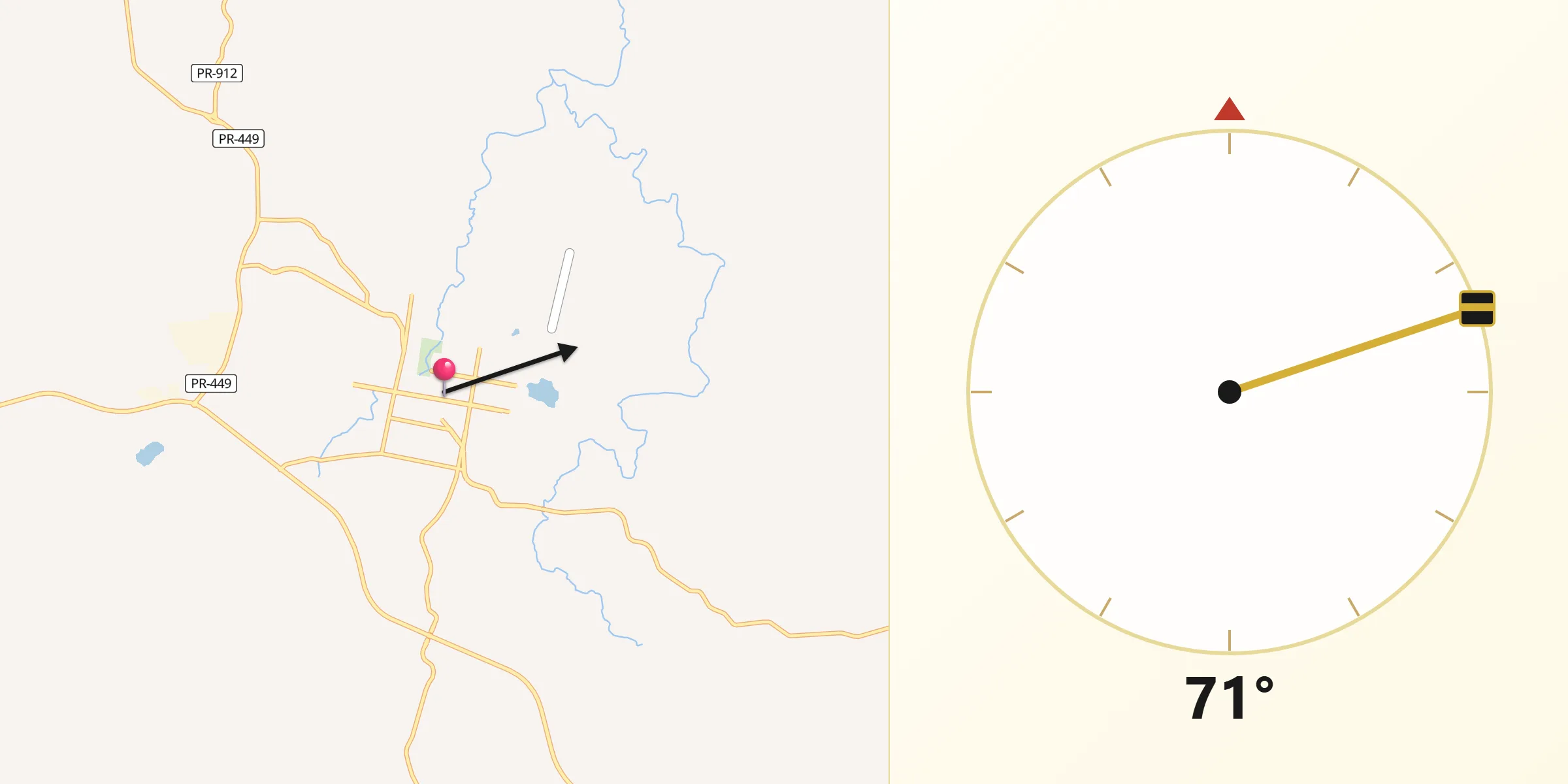 Direzione della Qibla da Palmas