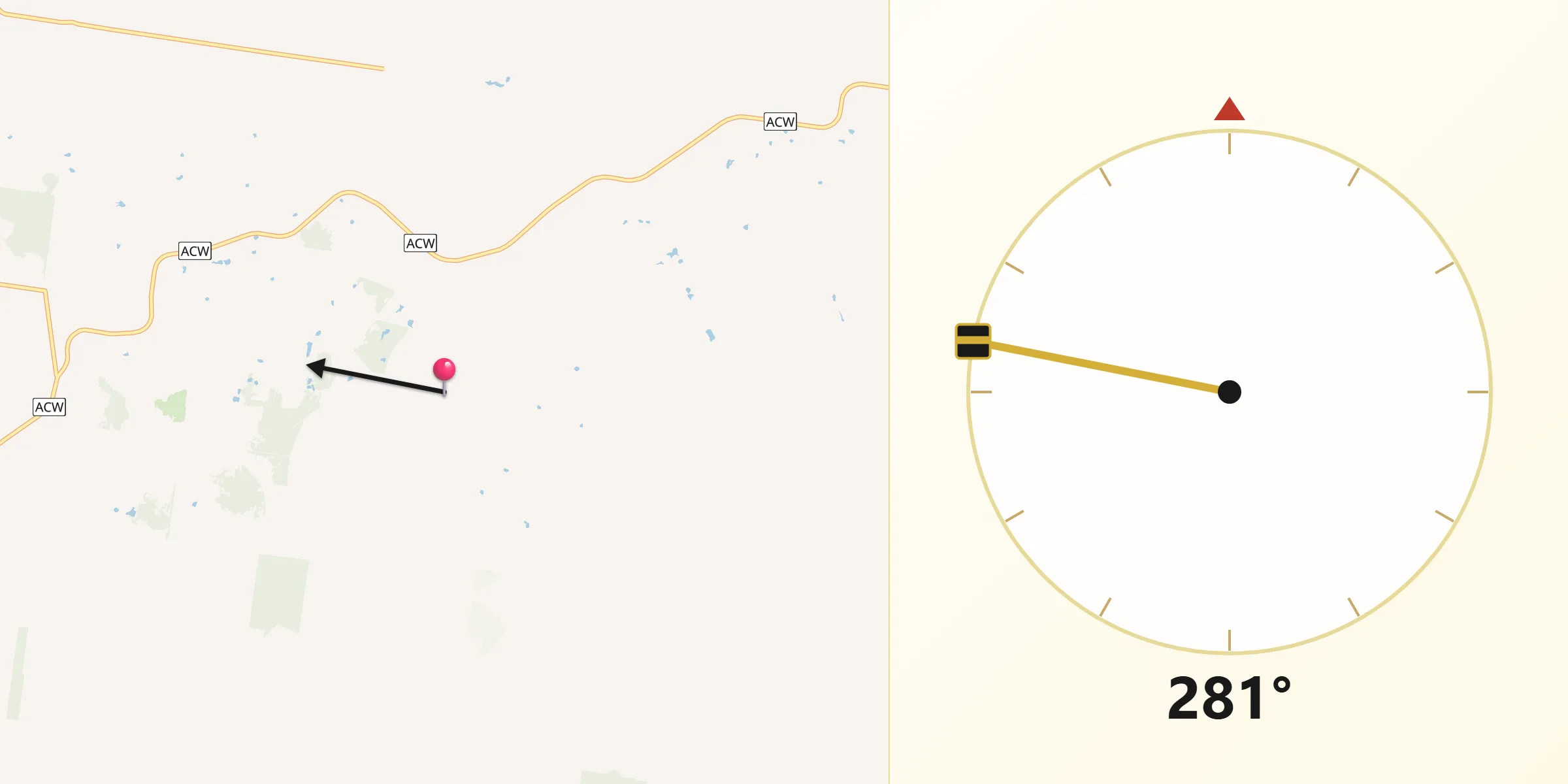 Qibla Direction from Booie