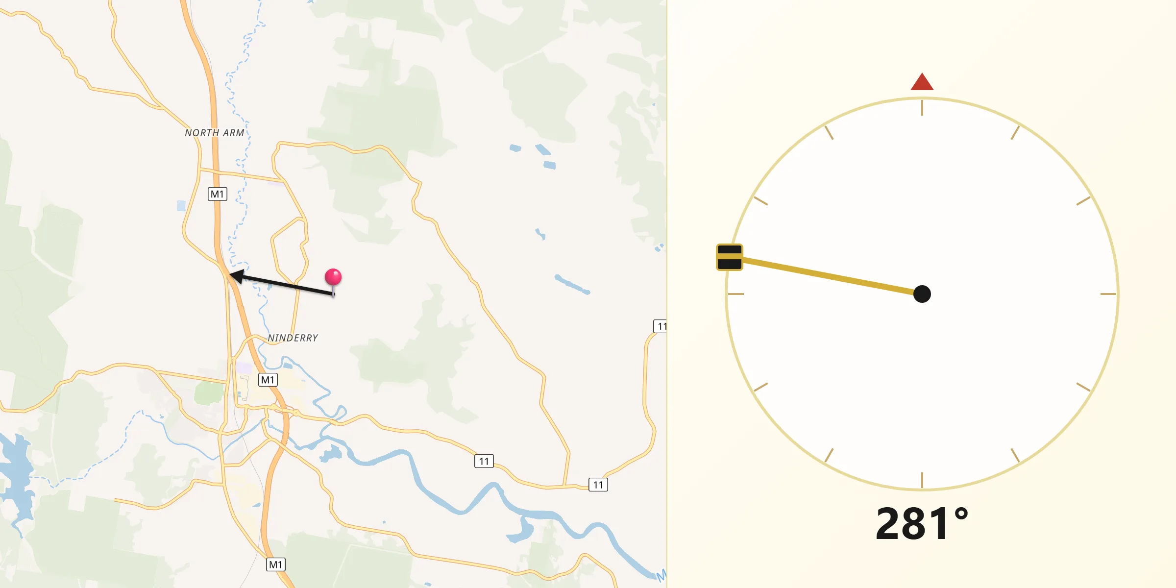 Qibla Direction from Ninderry