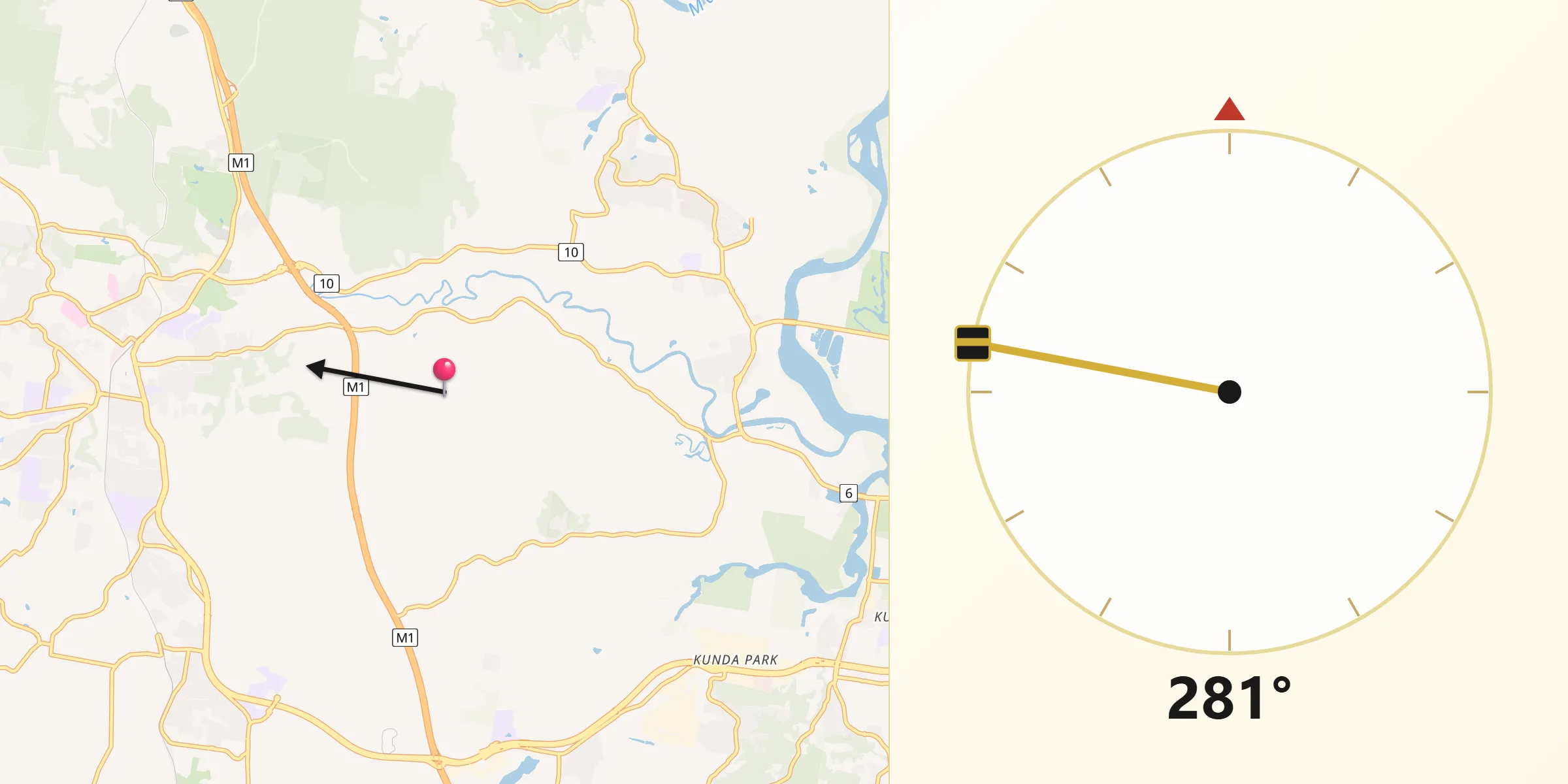 Qibla Direction from Rosemount
