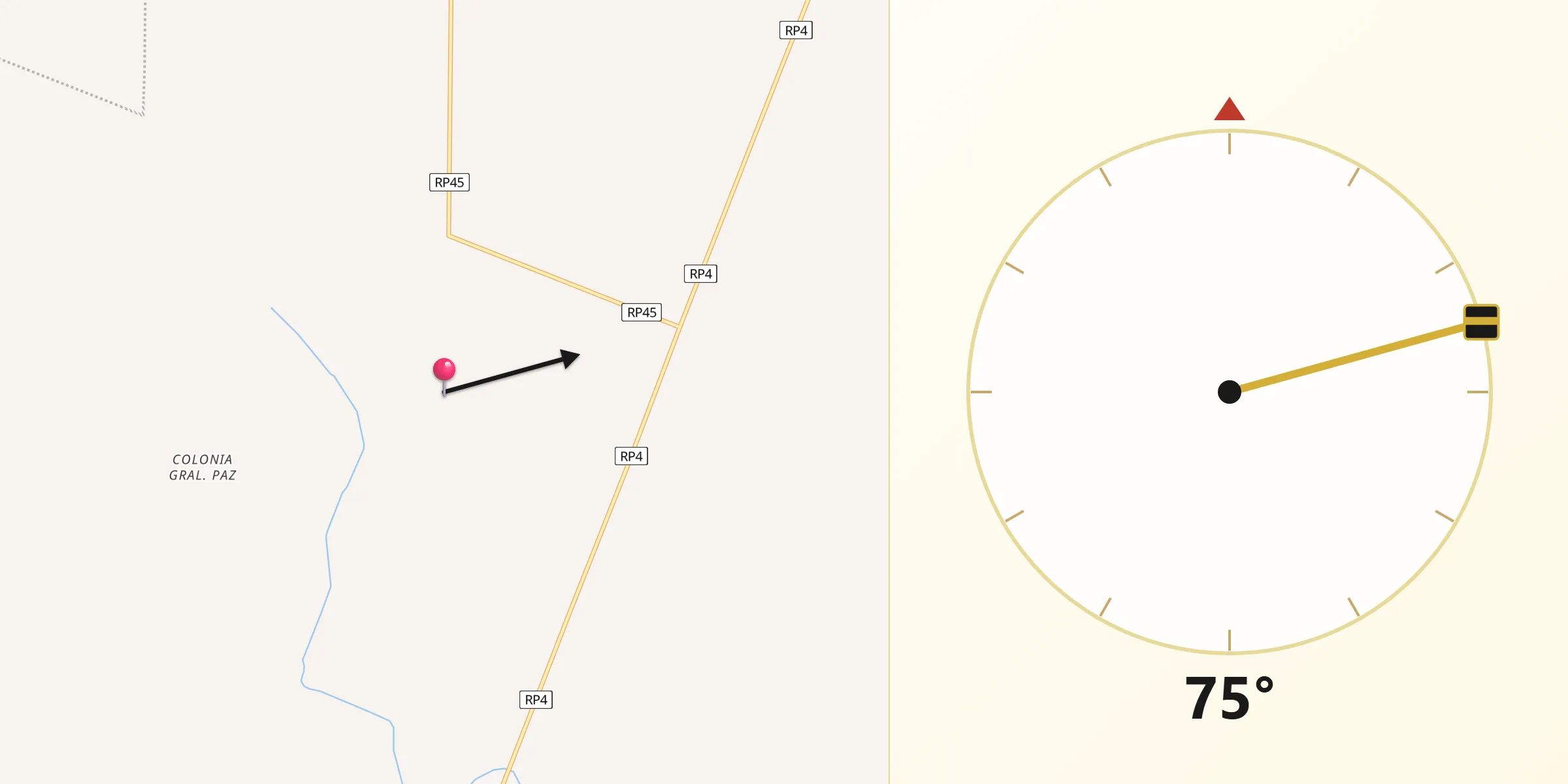 Dirección de la Qibla desde Departamento de Quitilipi