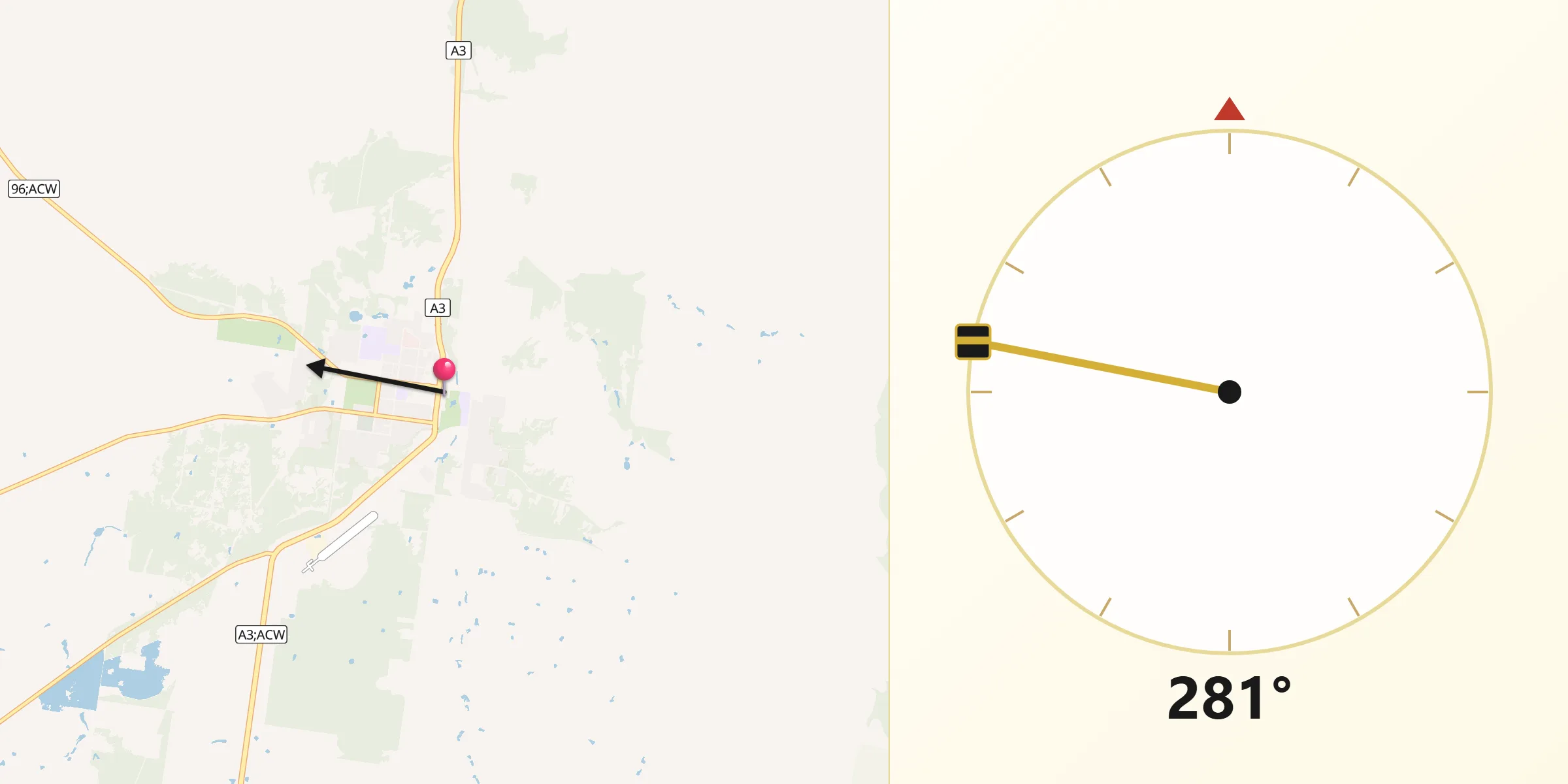 Qibla Direction from Nanango