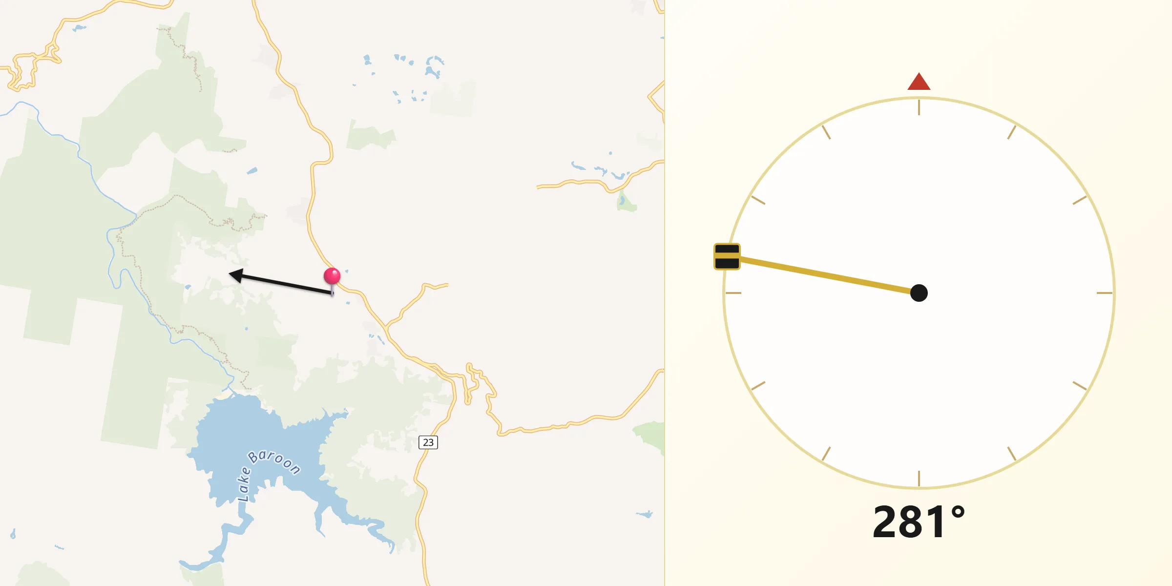 Qibla Direction from Montville