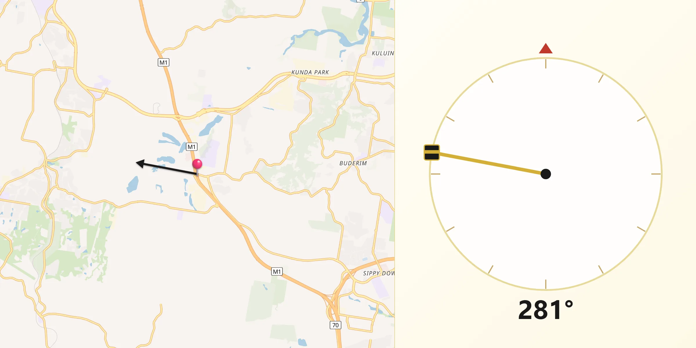 Qibla Direction from Forest Glen