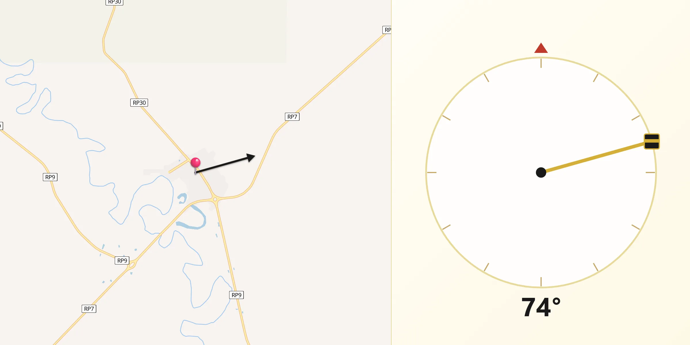 Dirección de la Qibla desde Colonias Unidas