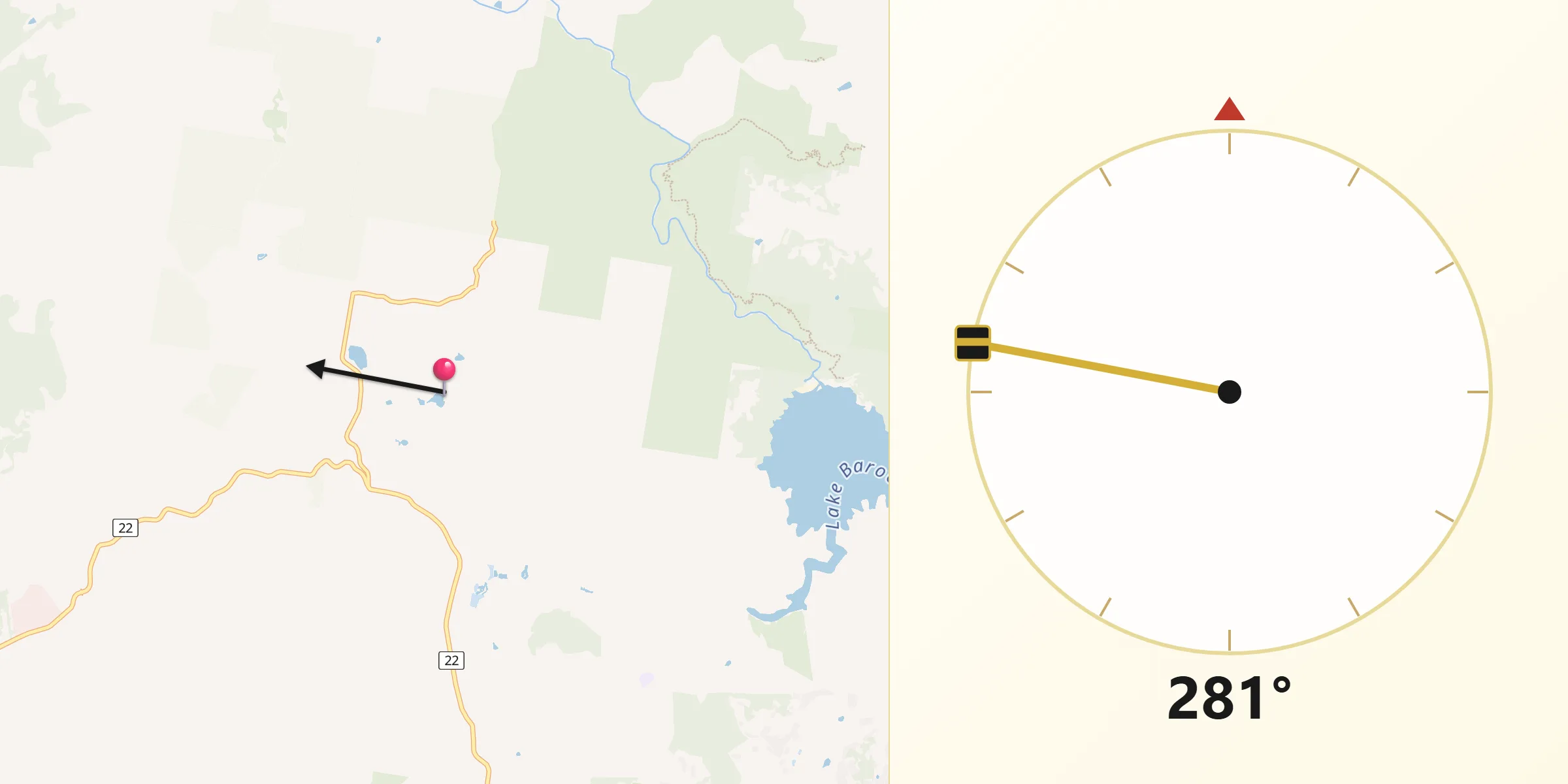 Qibla Direction from Witta