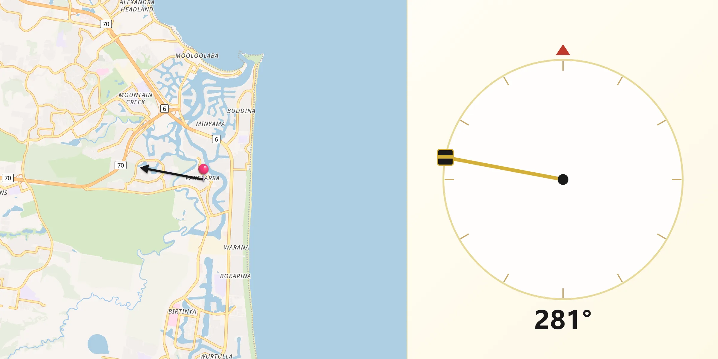 Qibla Direction from Parrearra