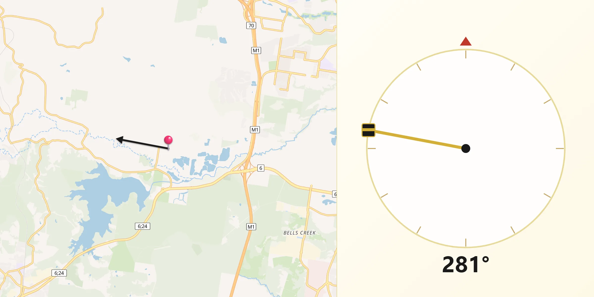 Qibla Direction from Glenview