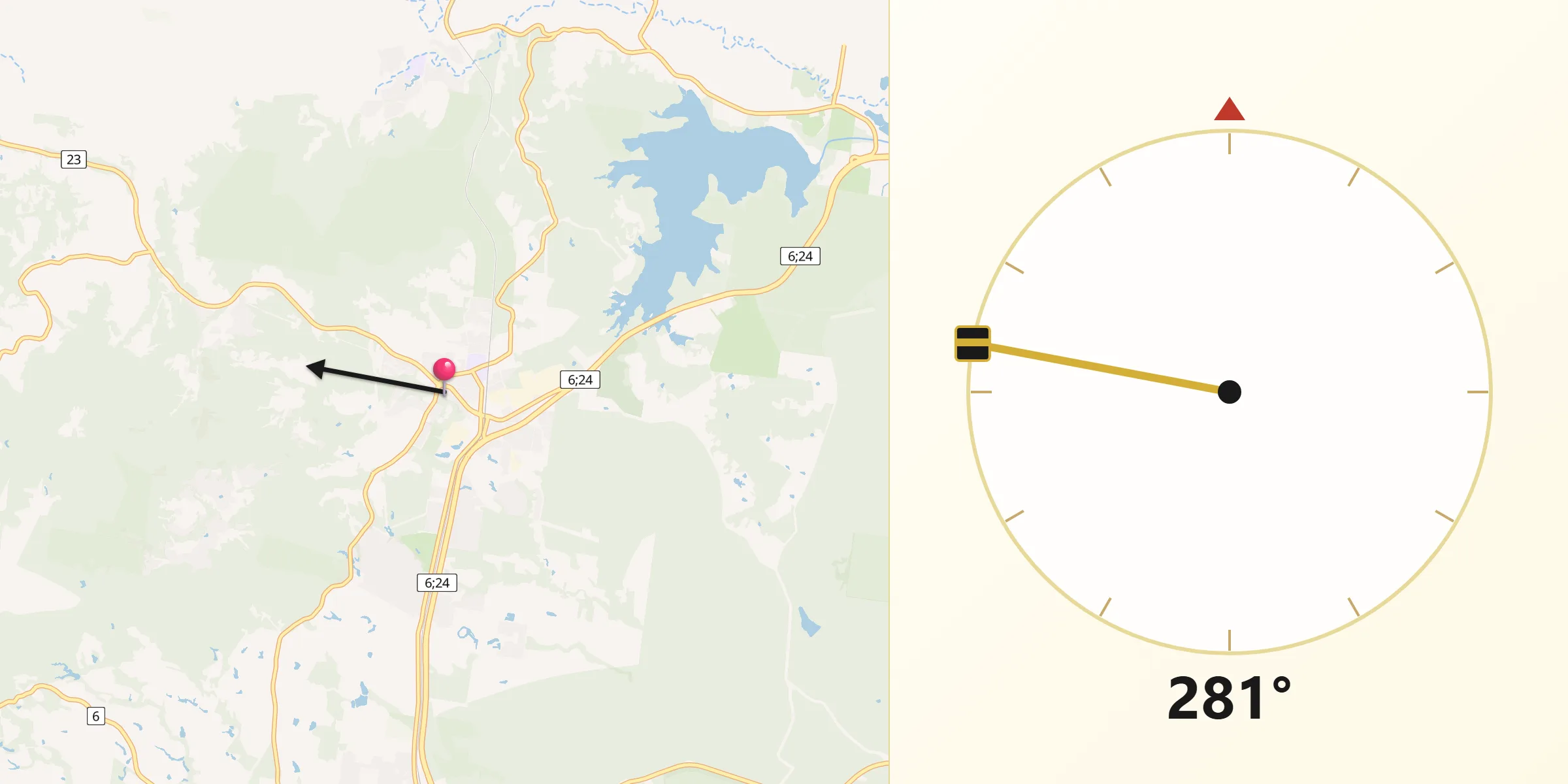Qibla Direction from Landsborough
