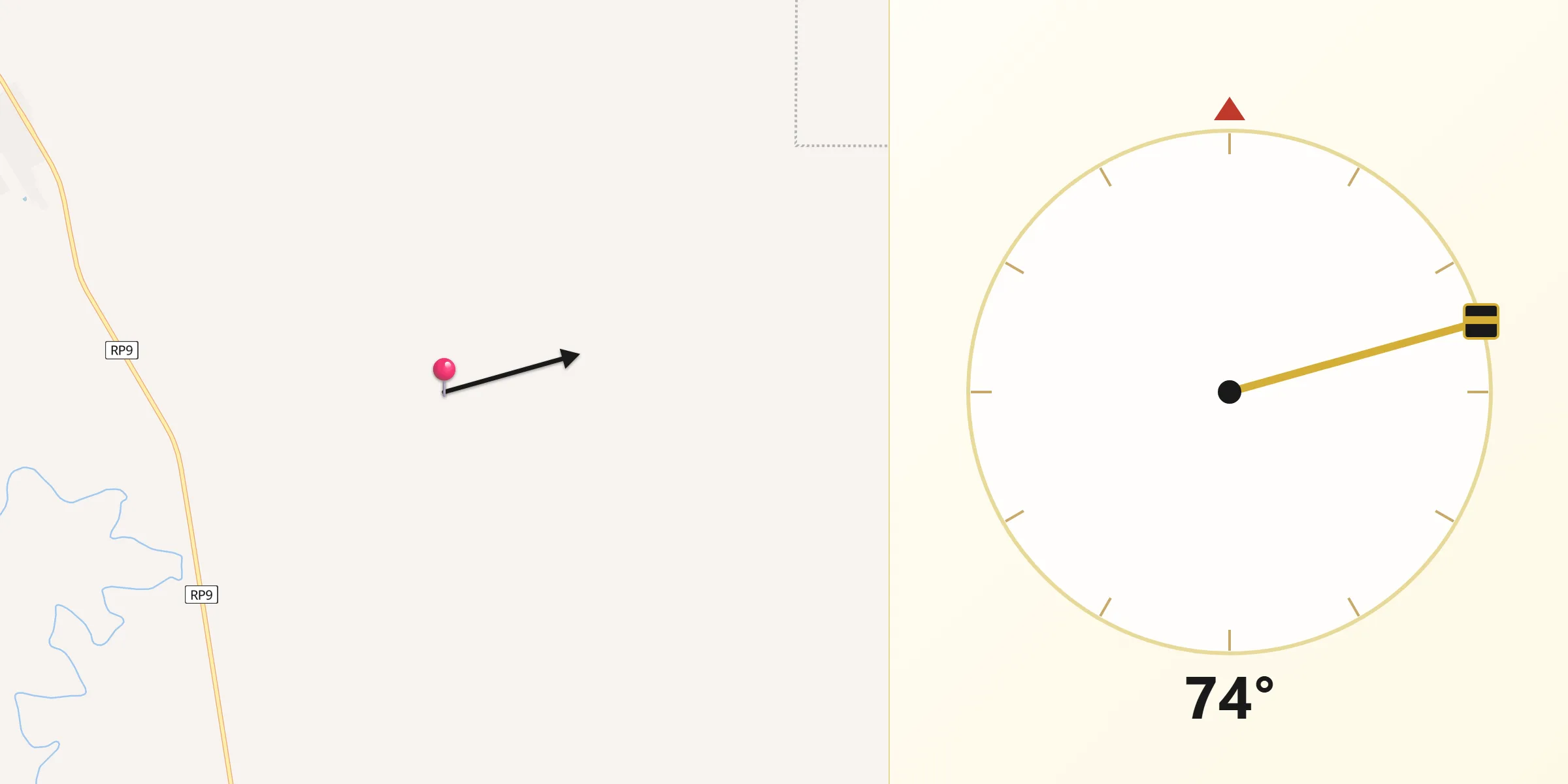 Dirección de la Qibla desde Departamento de Sargento Cabral