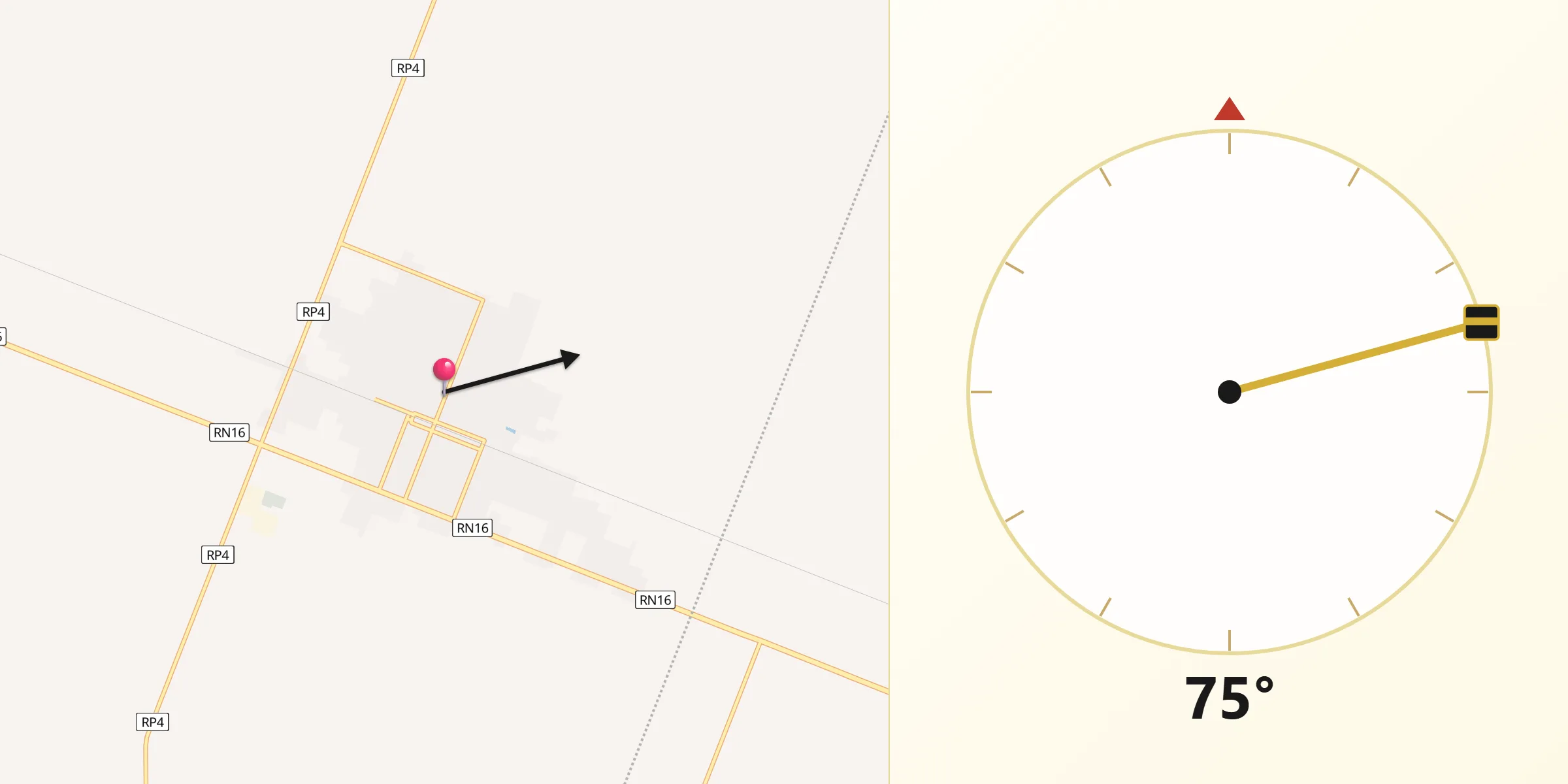 Dirección de la Qibla desde Quitilipi