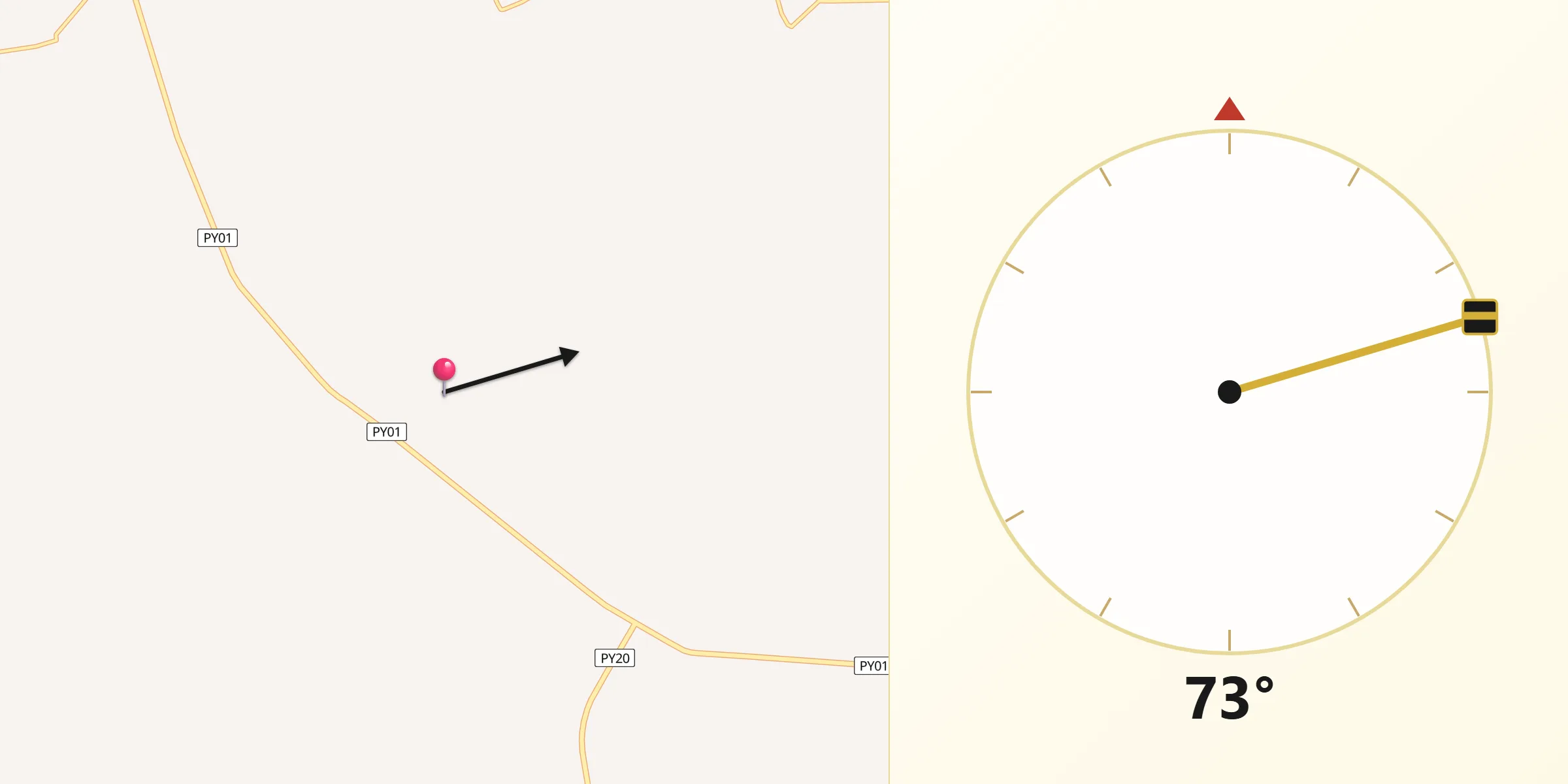 Dirección de la Qibla desde San Patricio