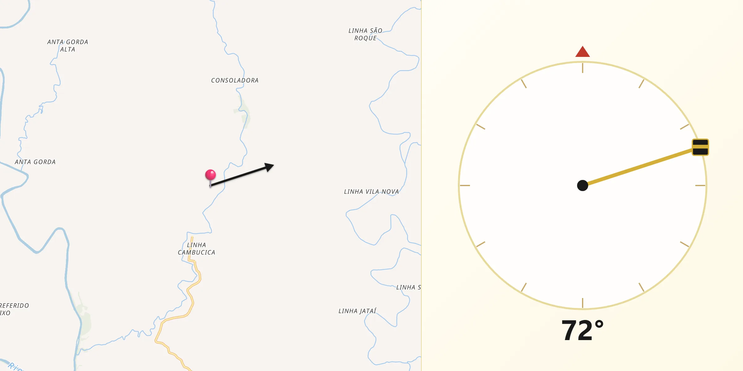 Direção da Qibla a partir de Riqueza