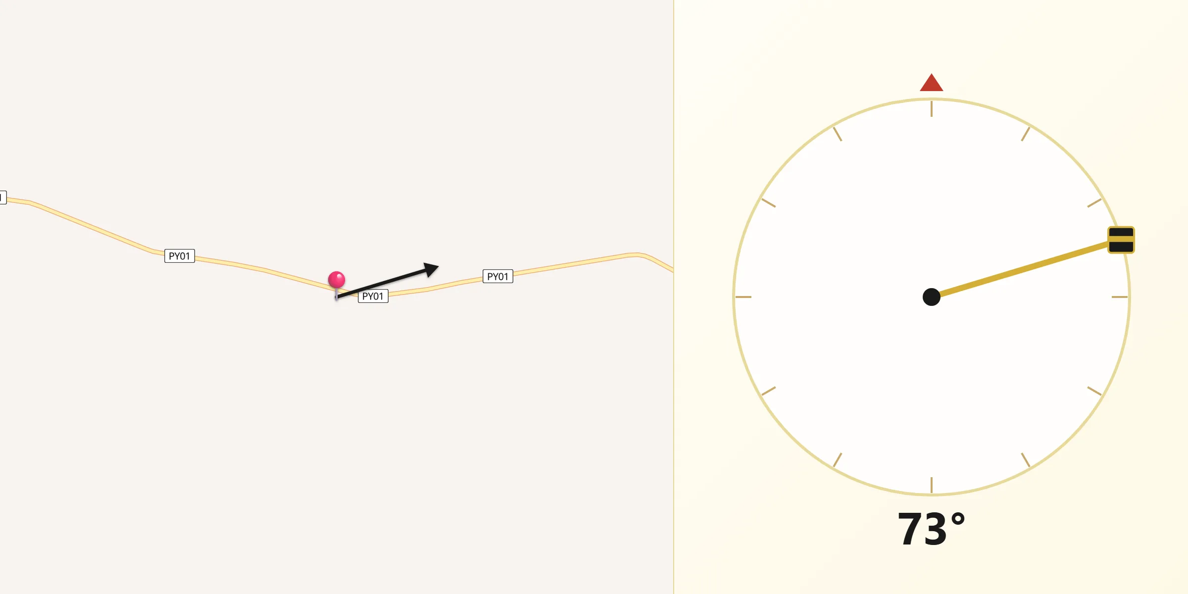 Dirección de la Qibla desde General Delgado