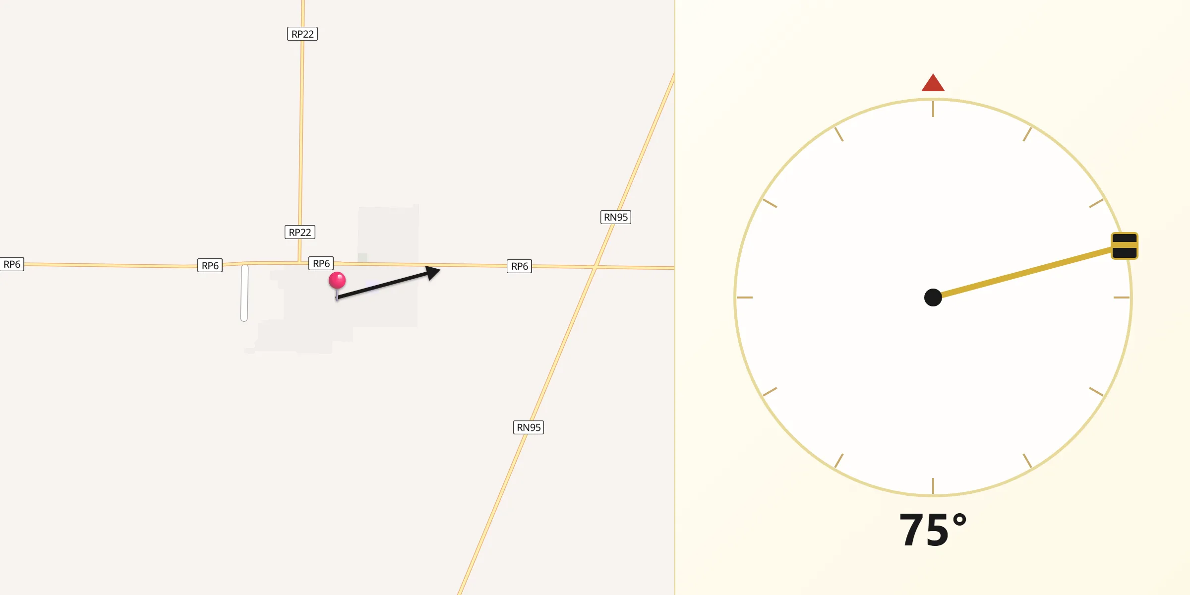 Dirección de la Qibla desde San Bernardo
