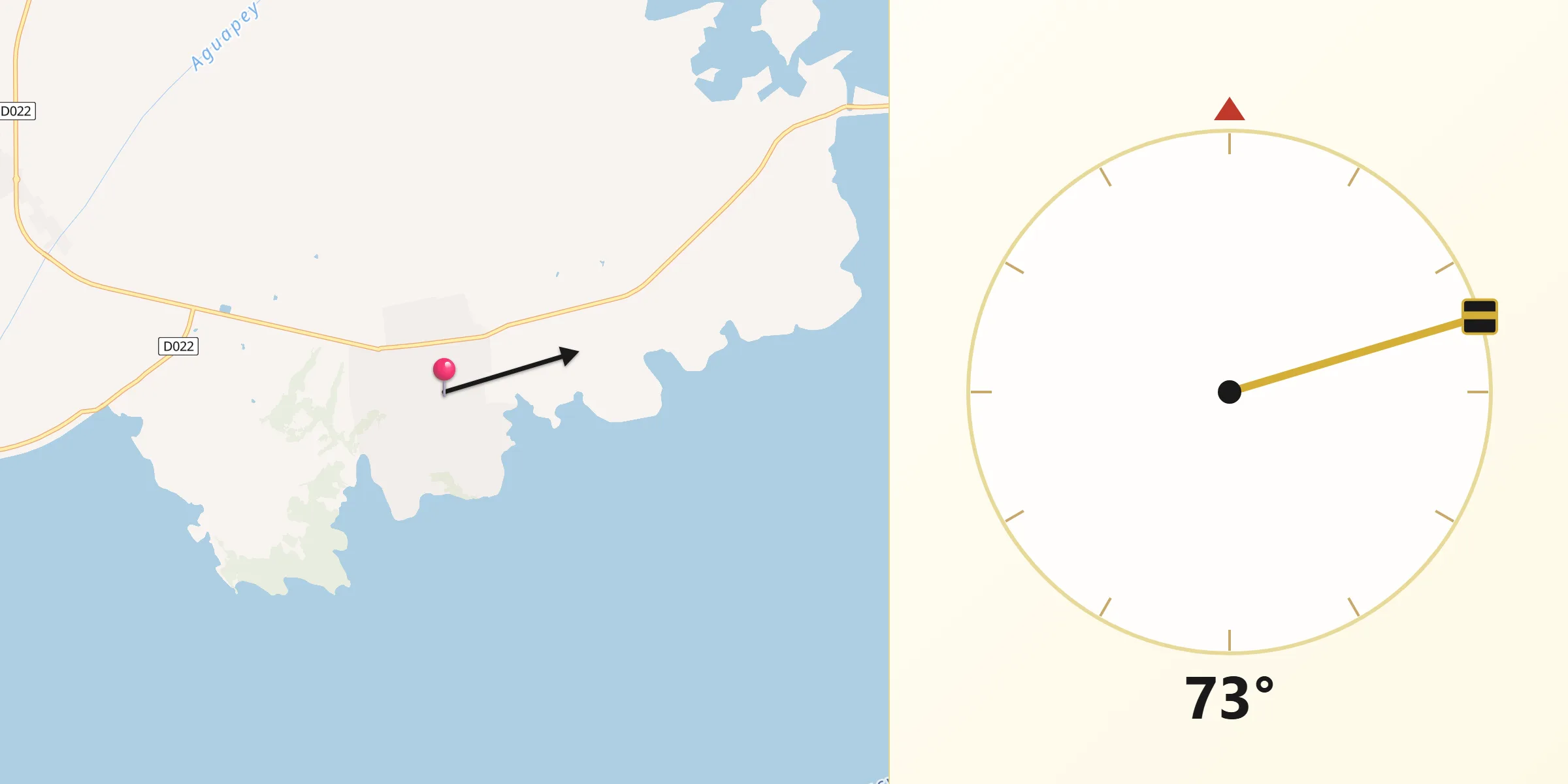Dirección de la Qibla desde San Cosme y Damián