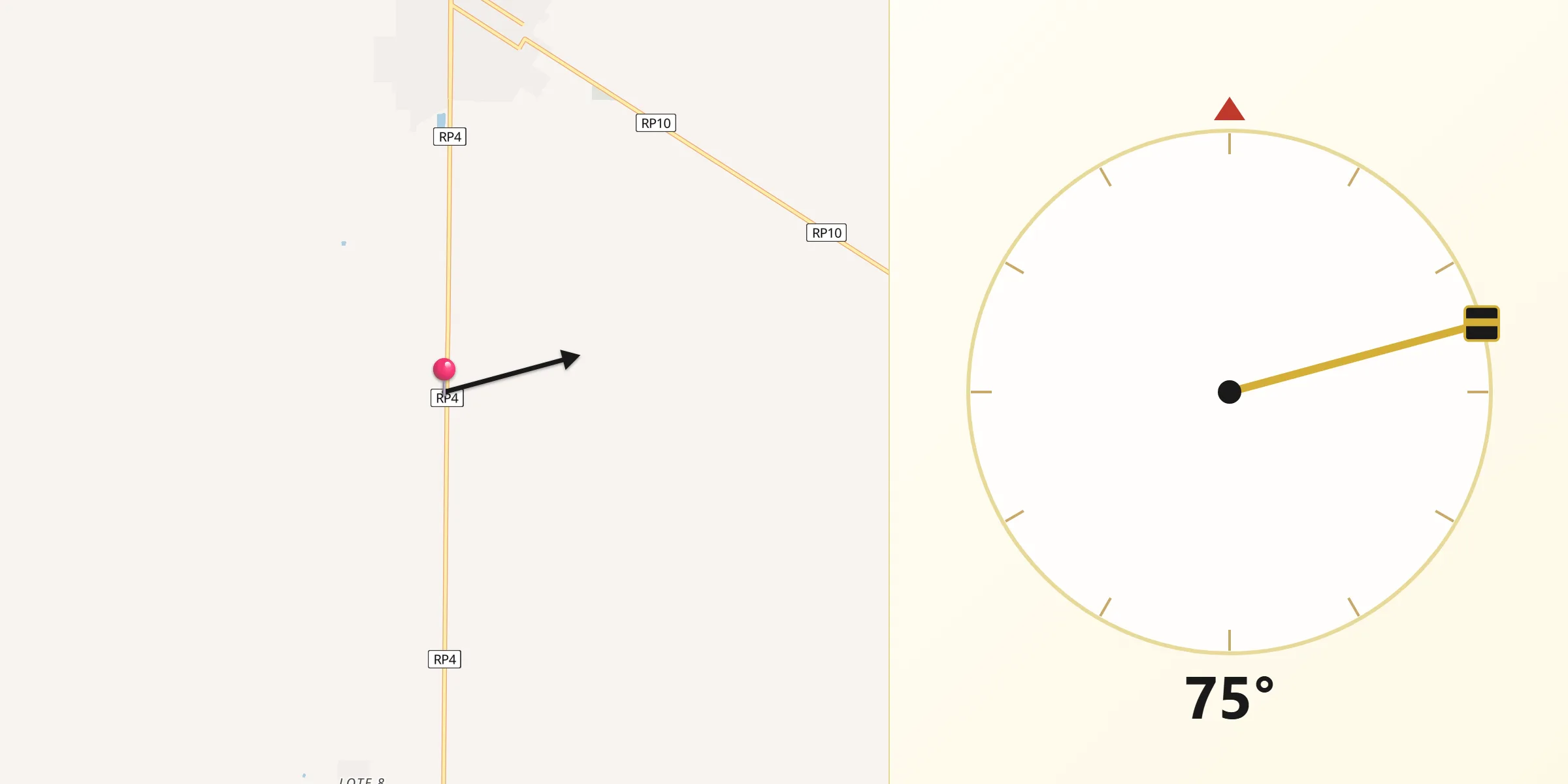 Dirección de la Qibla desde Departamento de San Lorenzo