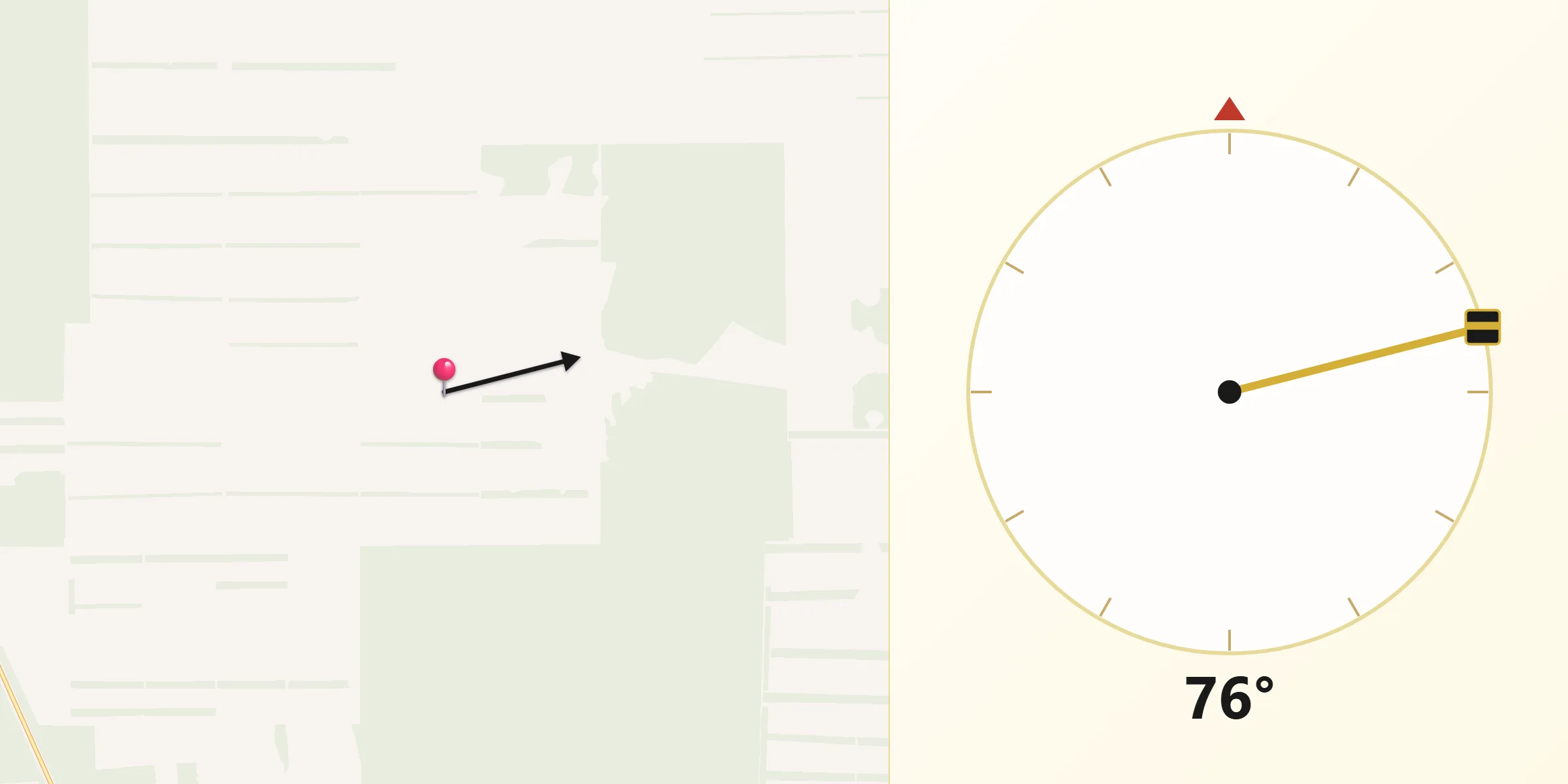 Dirección de la Qibla desde Departamento de Moreno