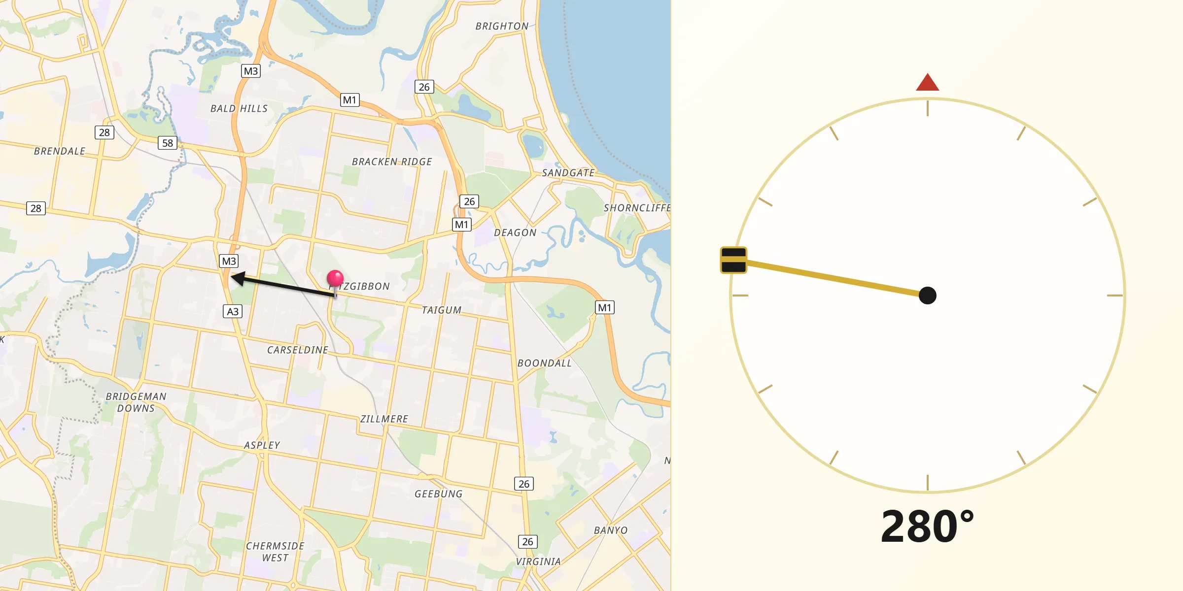 Qibla Direction from Fitzgibbon